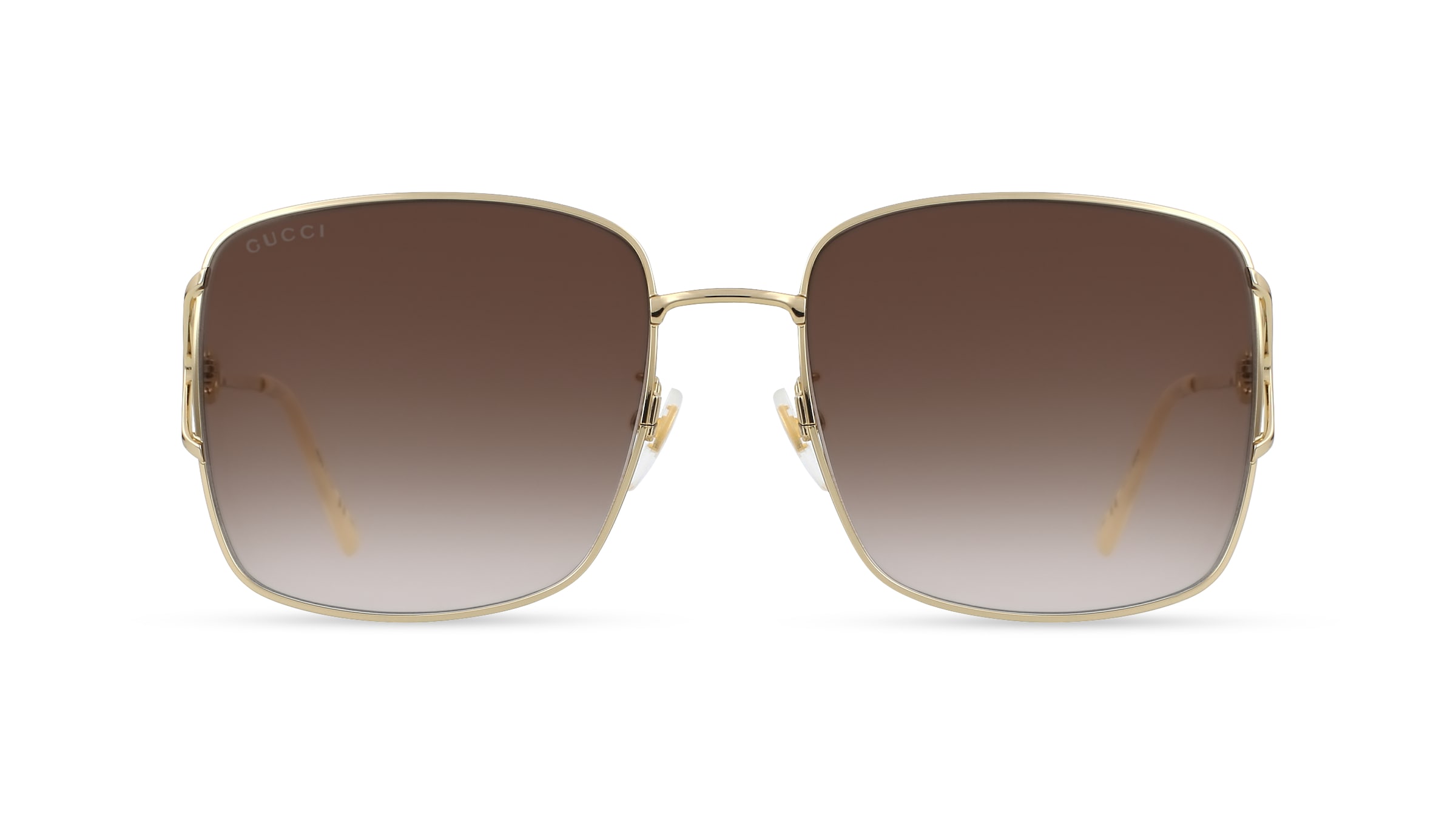 Gucci GG 1018SK Damen-Sonnenbrille Vollrand Eckig Metall-Gestell, gold