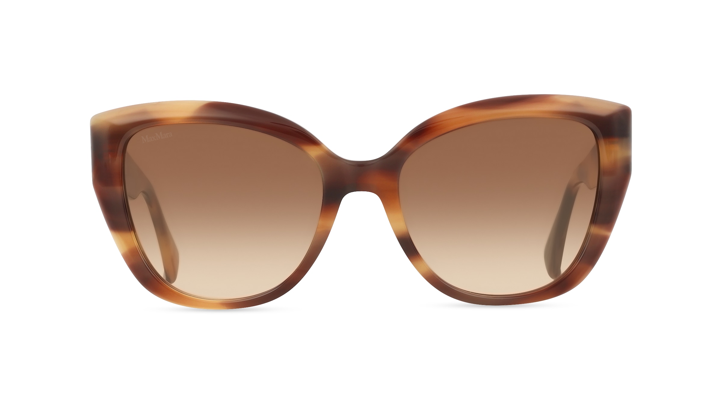 Max Mara MM0040 Damen-Sonnenbrille Vollrand Cateye Acetat-Gestell, braun