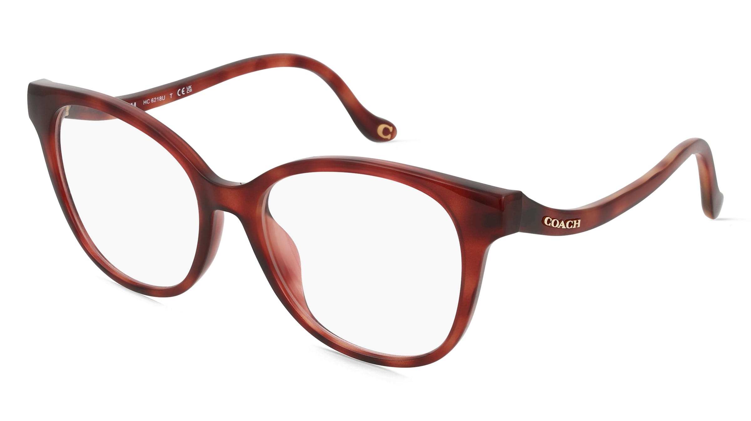 Coach HC6218U Damen-Brille inkl. Gläser Vollrand Butterfly Acetat-Gestell 54/17/145, Beige