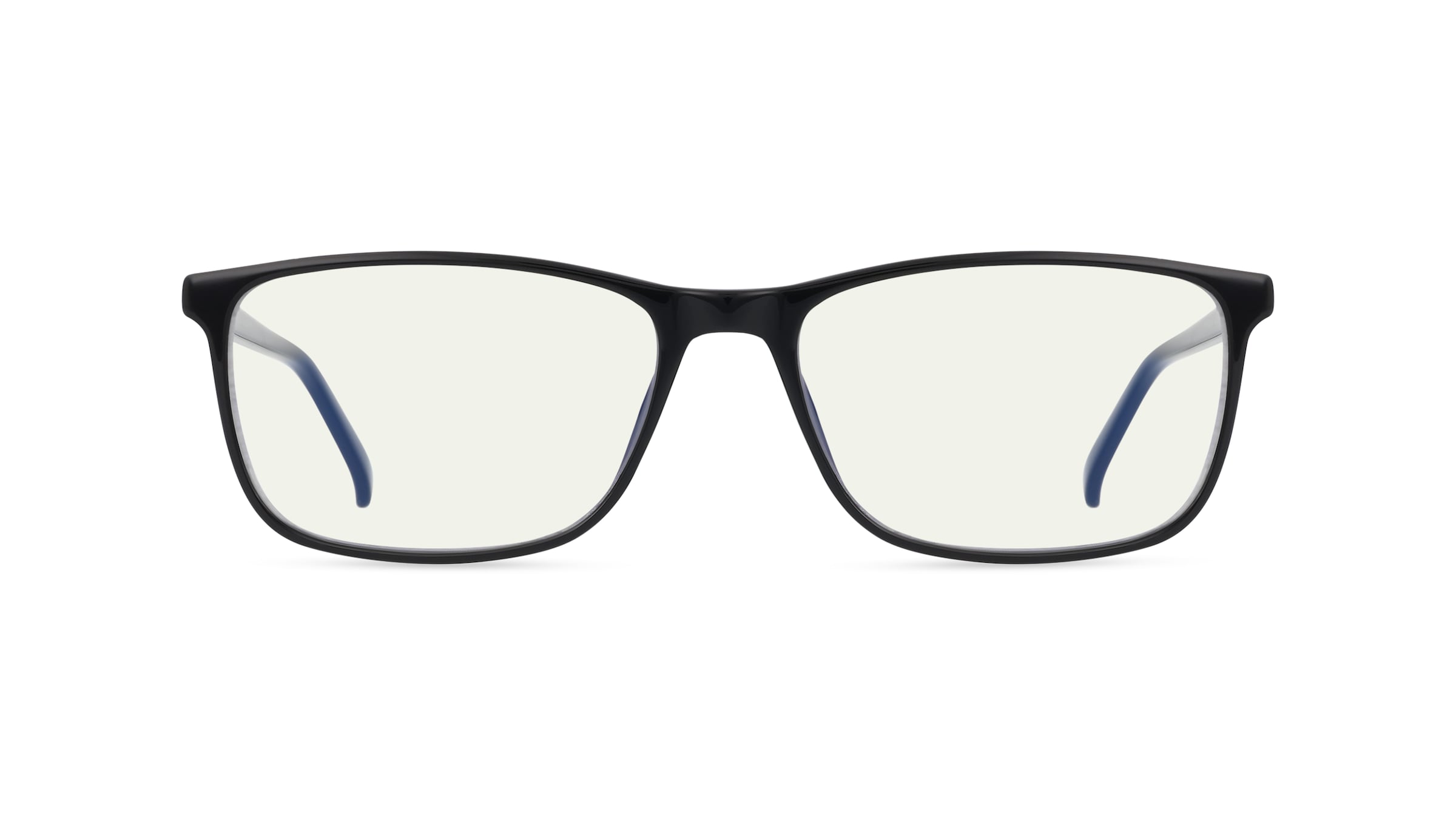 Fielmann ABC 063 BL Herren-Blaulichtfilterbrille ohne Sehstärke Vollrand Eckig Acetat-Gestell, schwarz