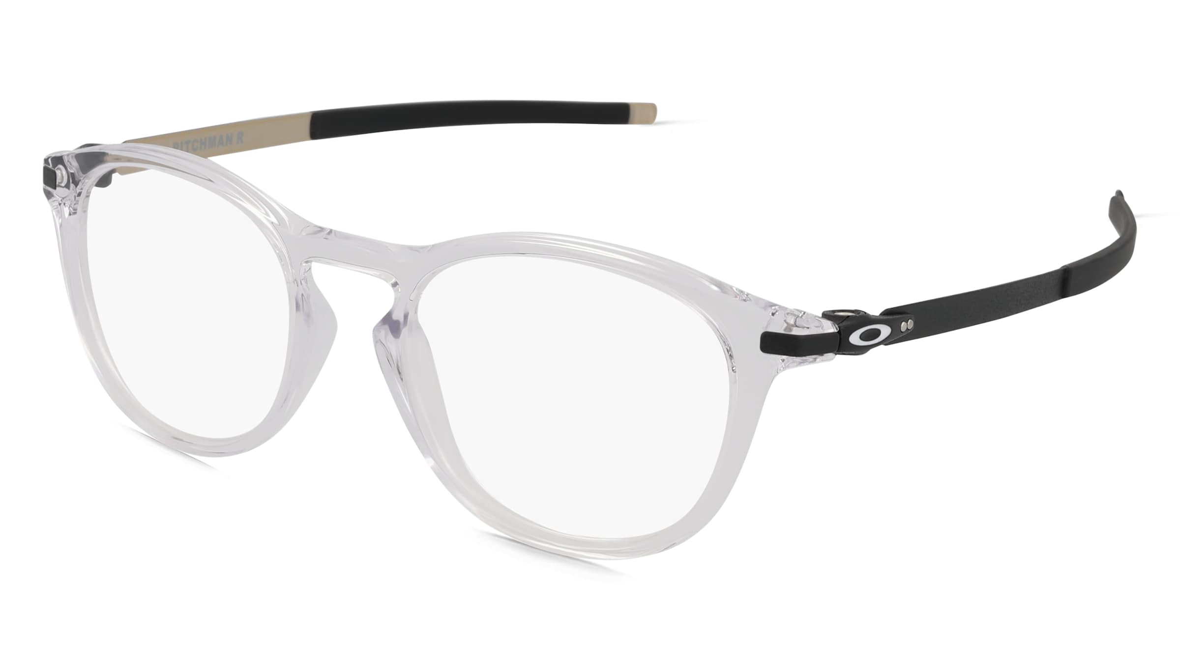 Oakley OX8105 Herren-Brille inkl. Gläser Vollrand Rund Kunststoff-Gestell 50/19/140, Transparent