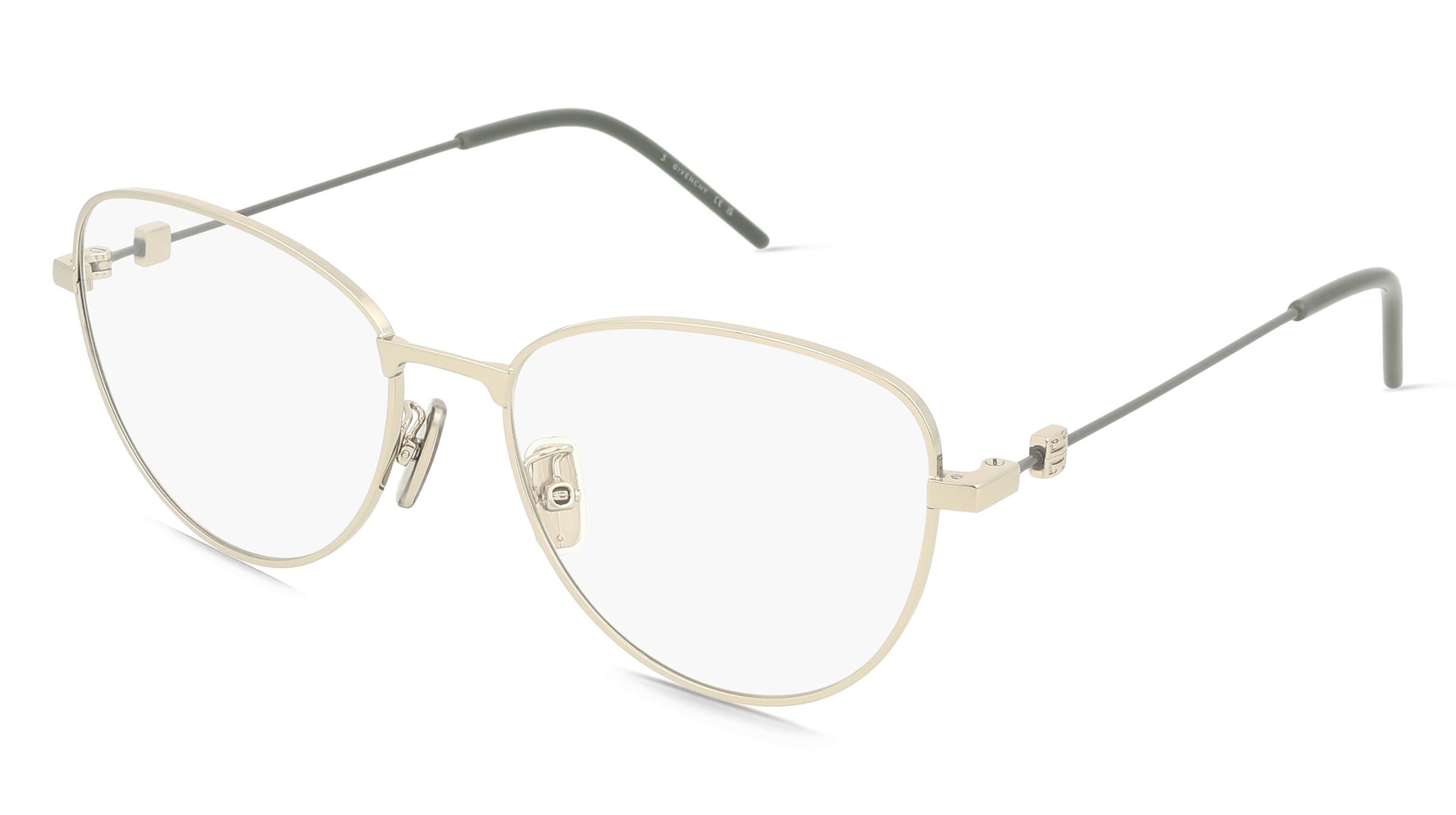 GIVENCHY GV50084U GV SPEED Damen-Brille inkl. Gläser Vollrand Geometrisch Metall-Gestell 55/17/145, Silber