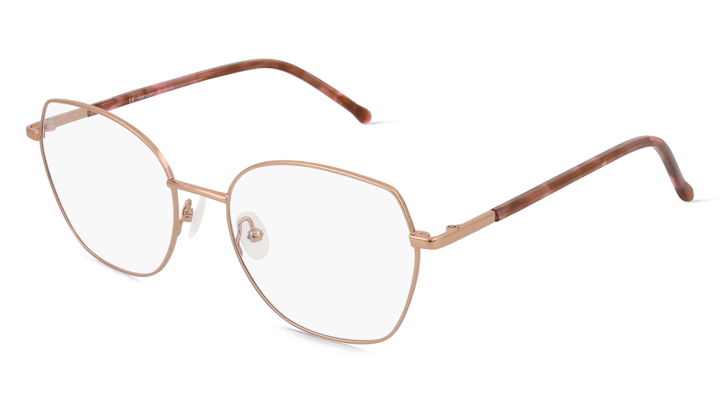 Fielmann BD 554 FA Damen-Brille inkl. Gläser Vollrand Quadratisch Edelstahl-Gestell 52/18/140, Pink