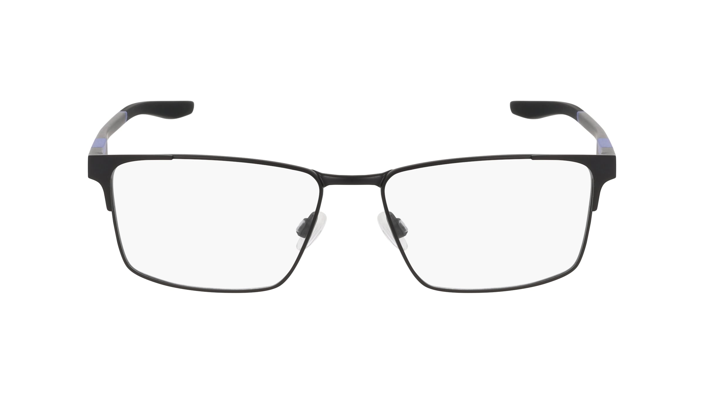 Nike NK8143 Herren-Brille inkl. Gläser Vollrand Eckig Metall-Gestell 57/16/145, Schwarz