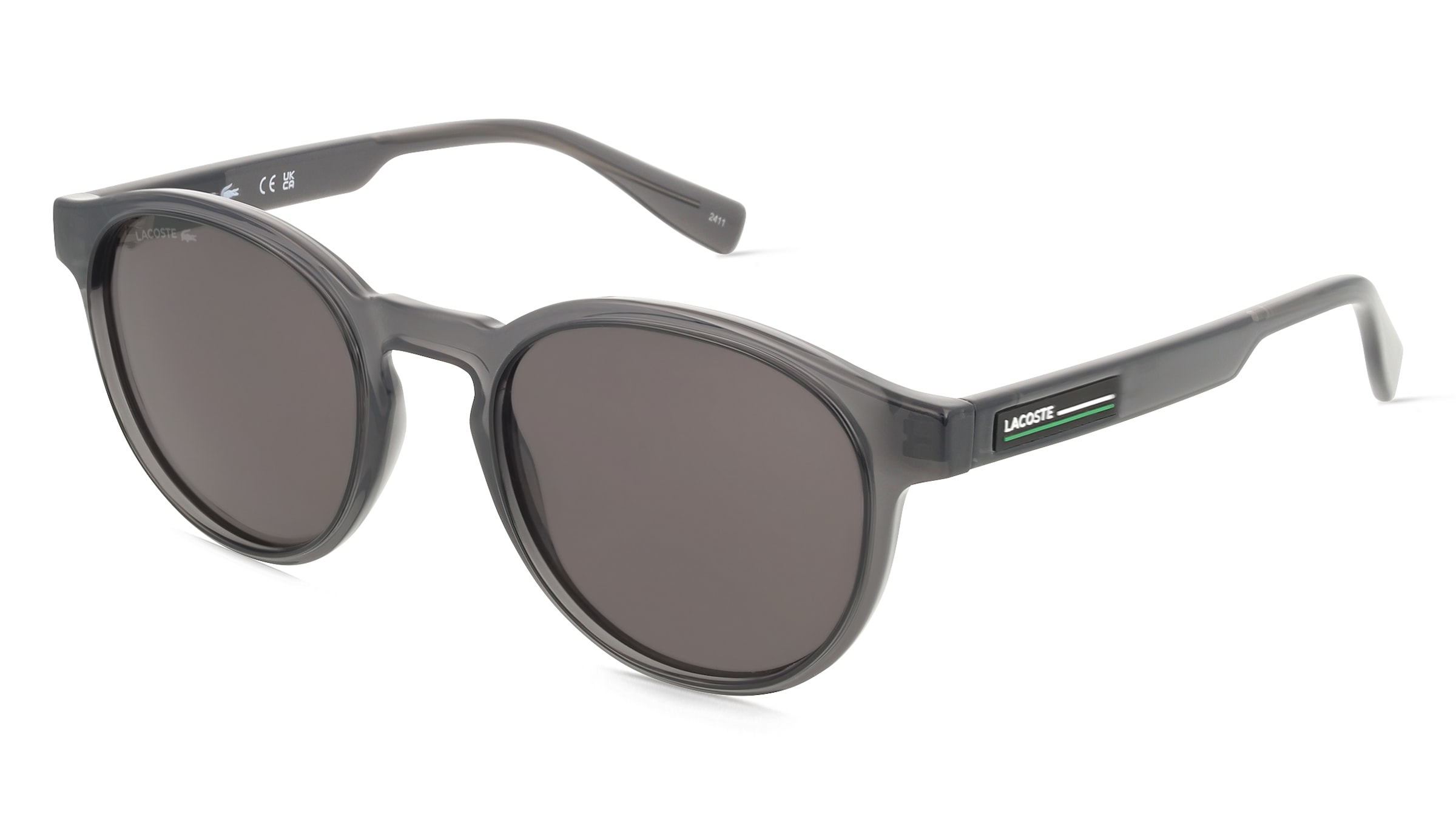 Lacoste L6055S Unisex-Sonnenbrille Vollrand Eckig Kunststoff-Gestell, Grau