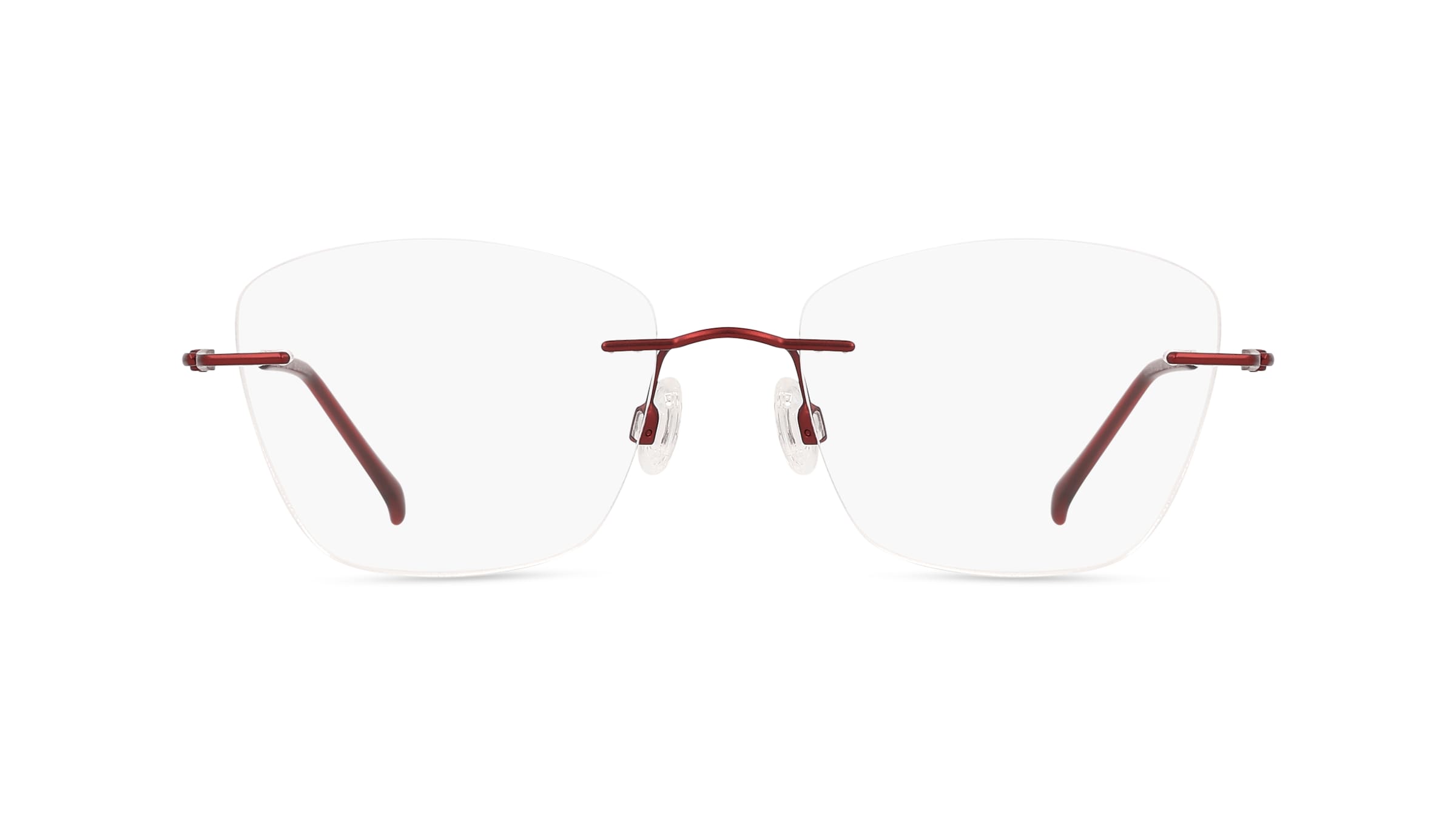 Fielmann BD 464 MOD CL Damen-Brille inkl. Gläser Randlos Butterfly Edelstahl-Gestell 51/18/135, rot
