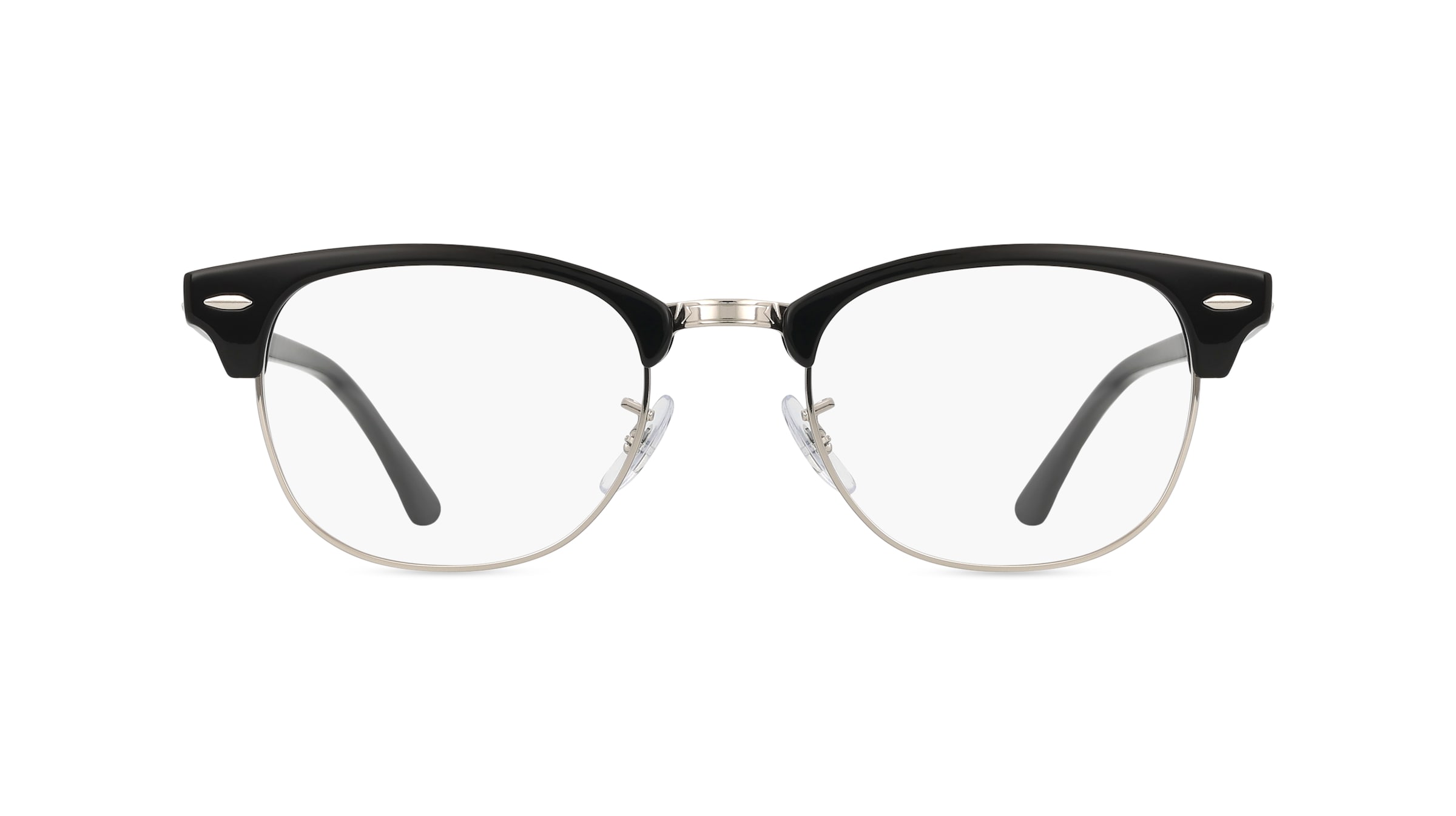 Ray-Ban 0RX5154 CLUBMASTER Herren-Brille inkl. Gläser Vollrand Browline Acetat-Gestell 53mm/21mm/150mm, schwarz