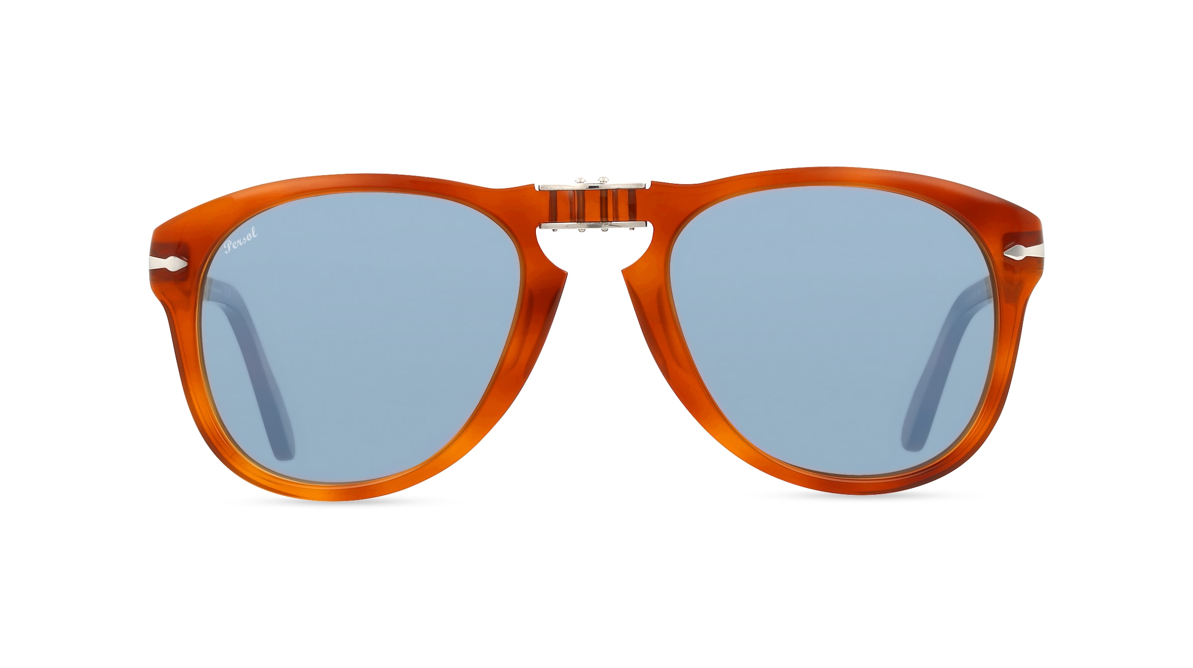 Persol PO0714SM Steve McQueen Herren-Sonnenbrille Vollrand Pilot Acetat-Gestell, braun