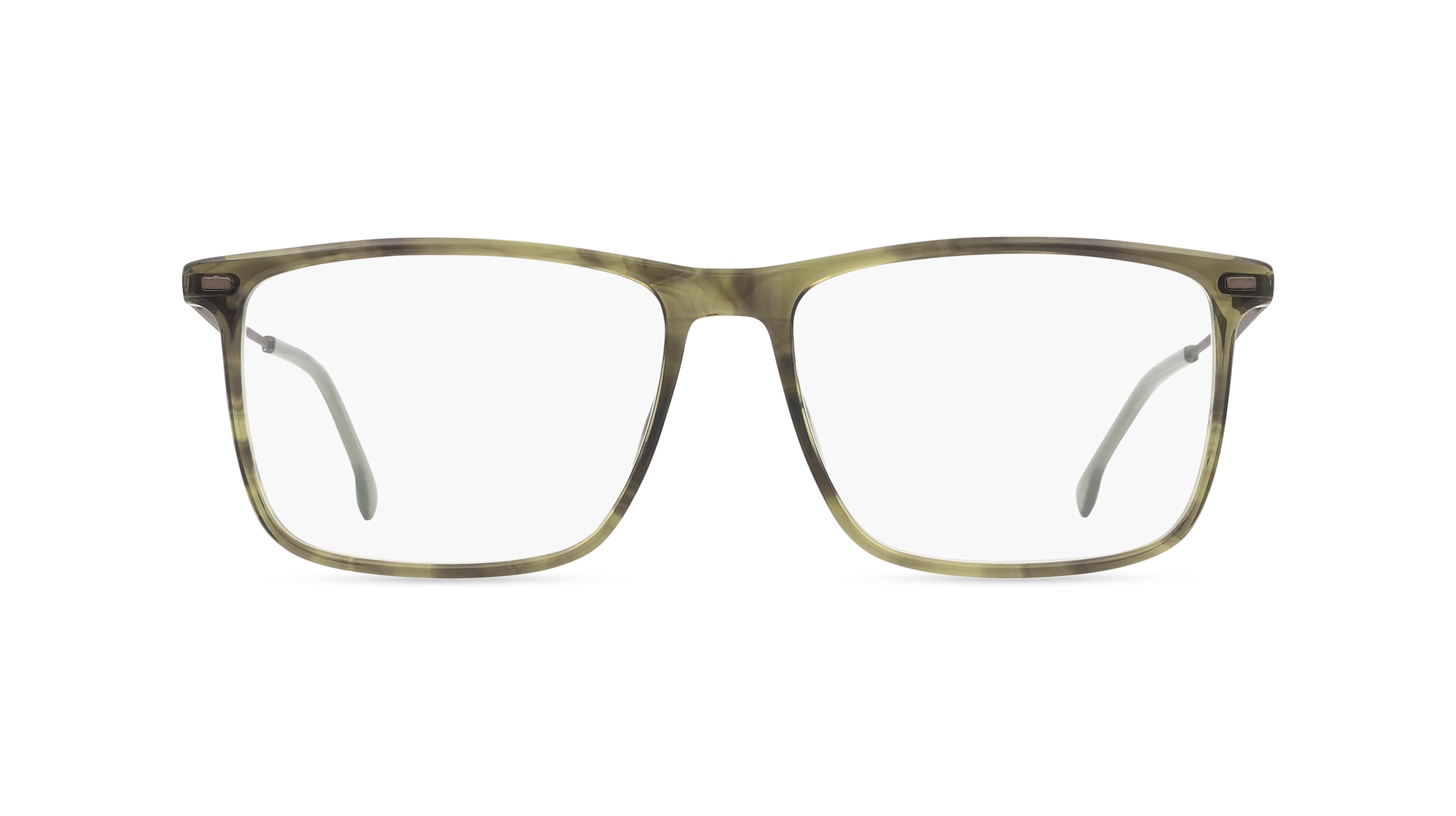 Boss 1642 Herren-Brille inkl. Gläser Vollrand Eckig Acetat-Gestell 57mm/16mm/150mm, Grün