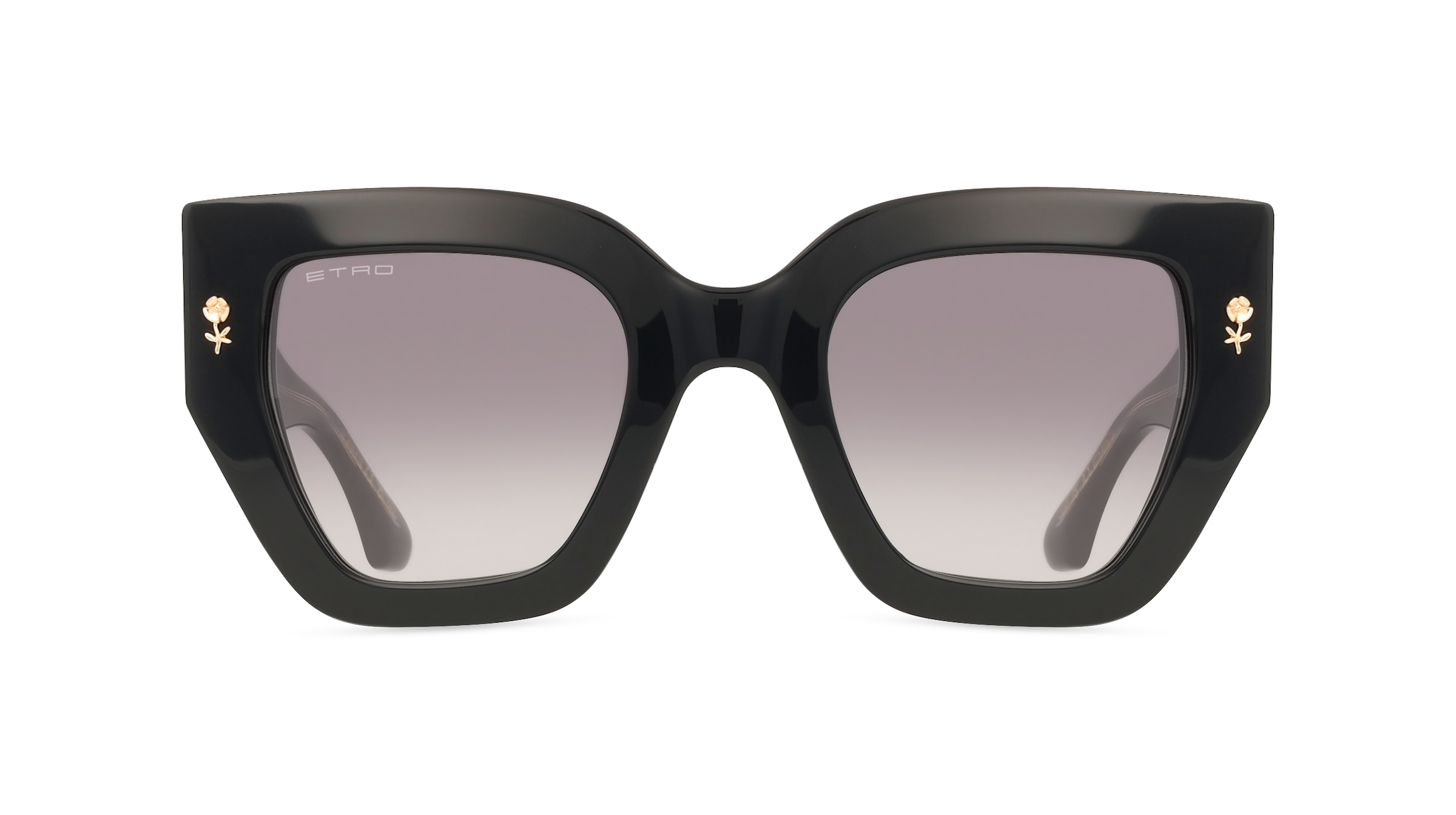 Etro 0010/S Damen-Sonnenbrille Vollrand Eckig Acetat-Gestell, schwarz