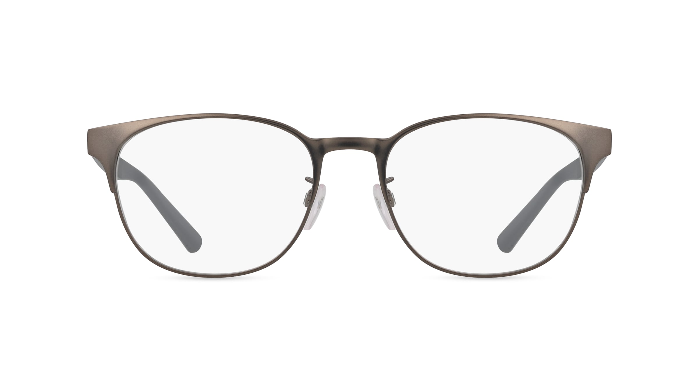 Emporio Armani EA1139 Herren-Brille inkl. Gläser Vollrand Rund Metall-Gestell 55mm/19mm/145mm, grau