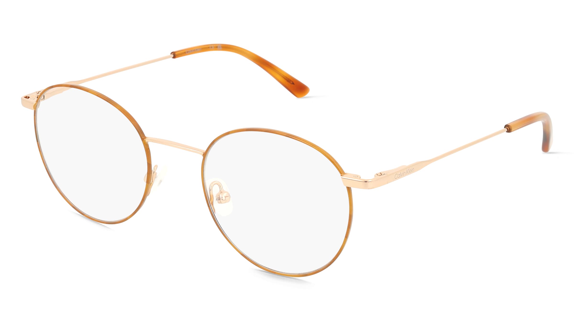 Calvin Klein CK19119 Unisex-Brille inkl. Gläser Vollrand Rund Metall-Gestell 49/20/145, Bunt