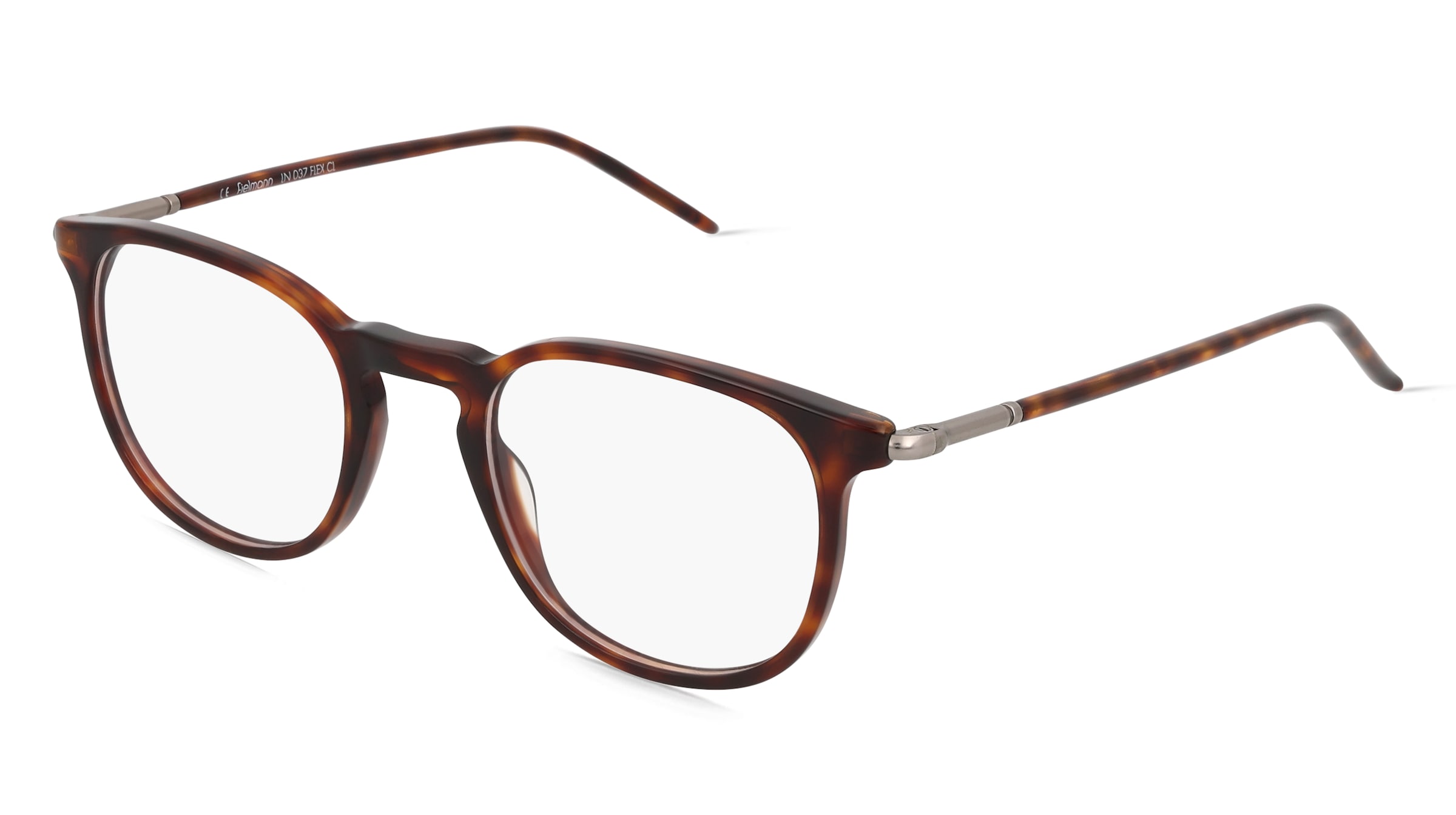 Fielmann LN 037 FLEX CL Unisex-Brille inkl. Gläser Vollrand Panto Acetat-Gestell 48/21/145, Havanna