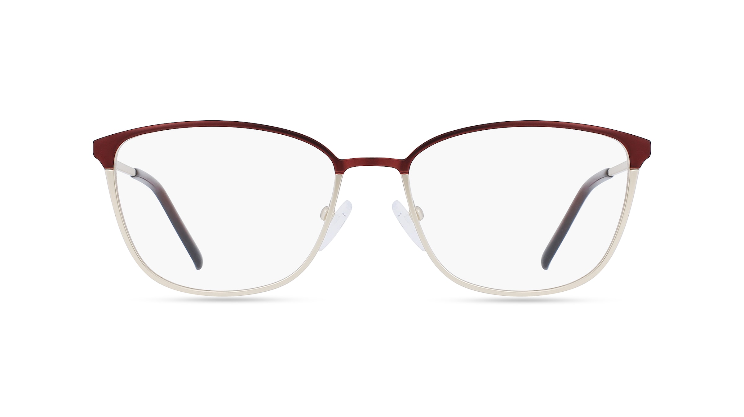 Fielmann BD 445 CL Damen-Brille inkl. Gläser Vollrand Eckig Edelstahl-Gestell 53mm/16mm/135mm, rot