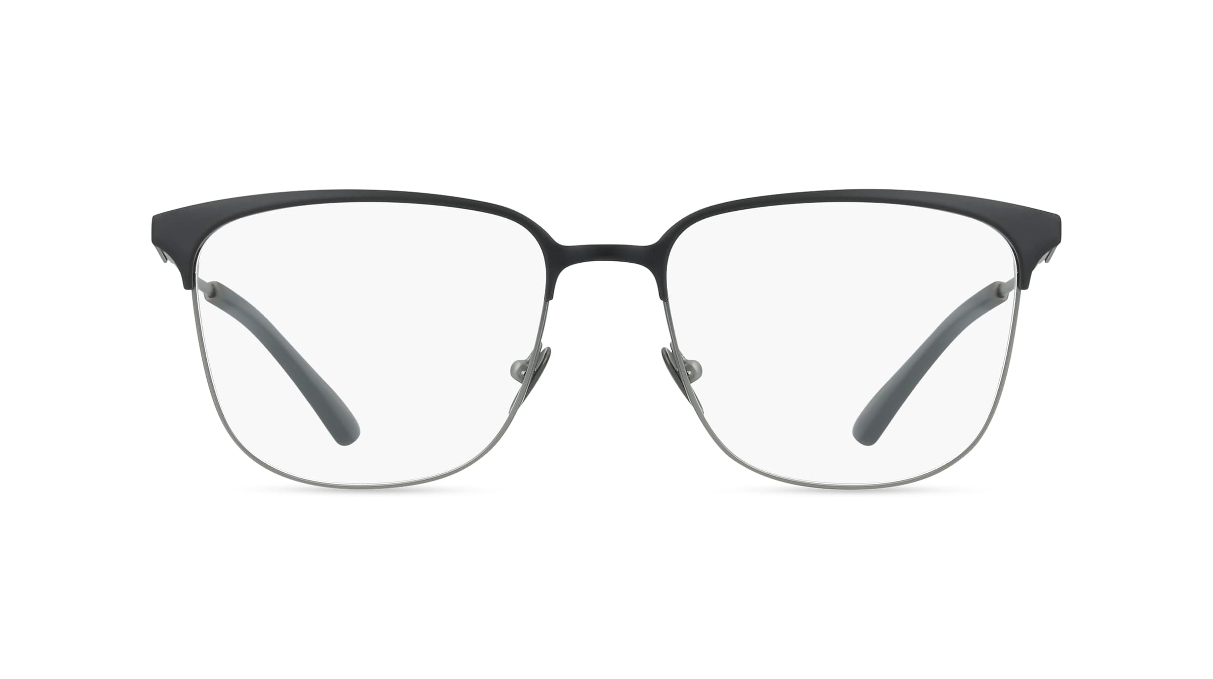 Giorgio Armani 0AR5163 Herren-Brille inkl. Gläser Vollrand Quadratisch Metall-Gestell 55/17/145, Schwarz