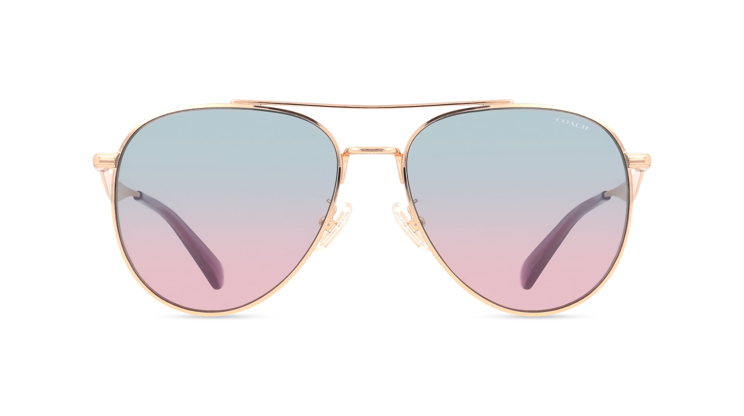 Coach HC7169 Damen-Sonnenbrille Vollrand Pilot Metall-Gestell, pink