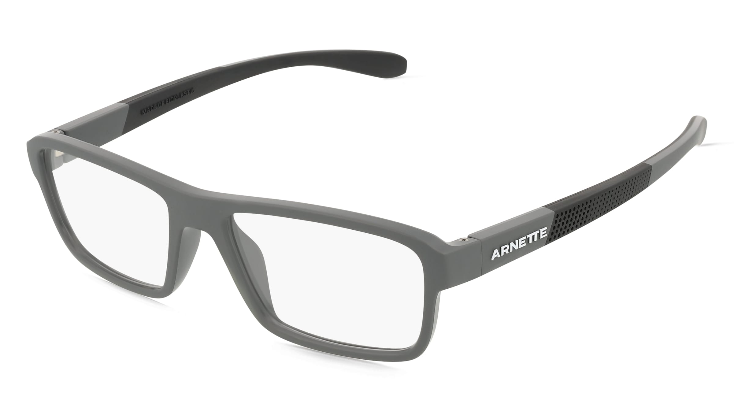 Arnette 0AN7247U SANDEA Herren-Brille inkl. Gläser Vollrand Quadratisch Acetat-Gestell 52/16/140, Grau