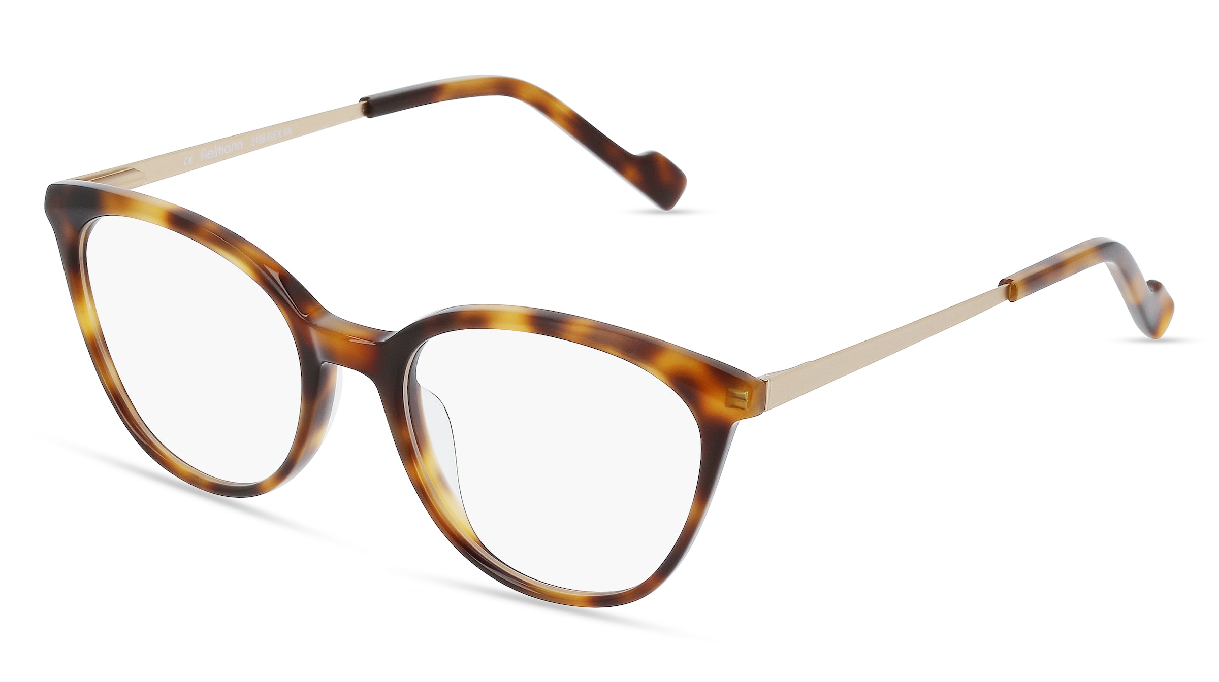 Fielmann 2188 FLEX FA Damen-Brille inkl. Gläser Vollrand Butterfly Kunststoff-Gestell 51/18/140, Gold