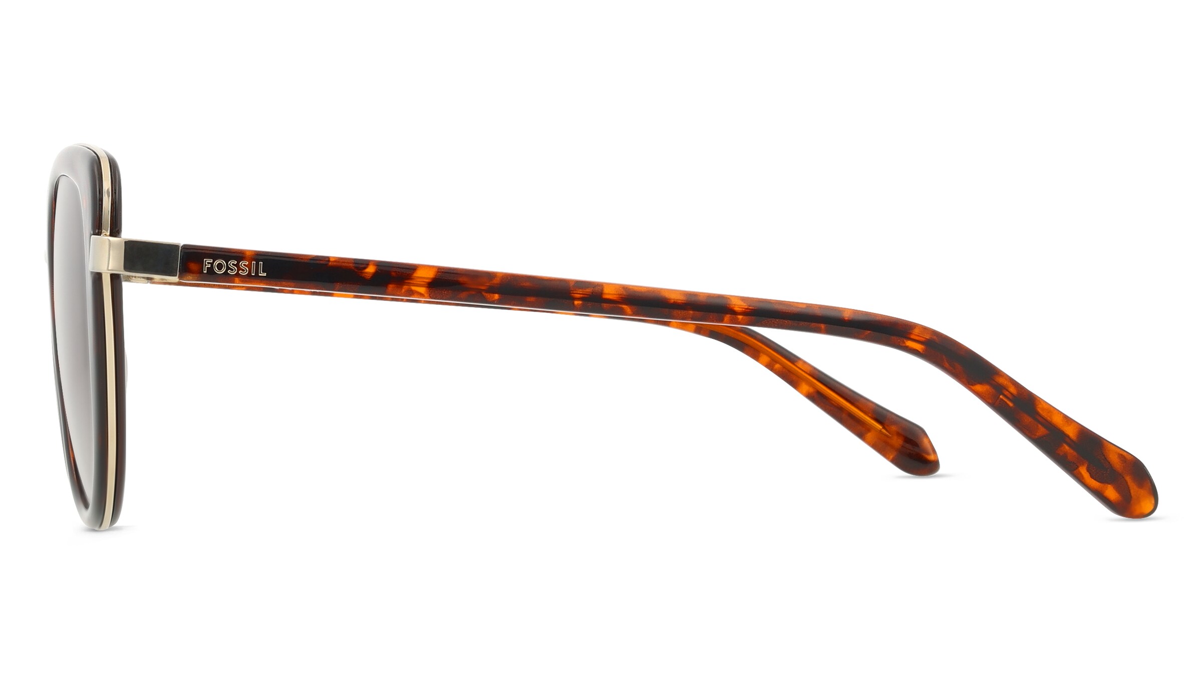 Thumbnail - Fossil FOS 2158/G/S Damen-Sonnenbrille Vollrand Cat Eye Edelstahl-Gestell, braun