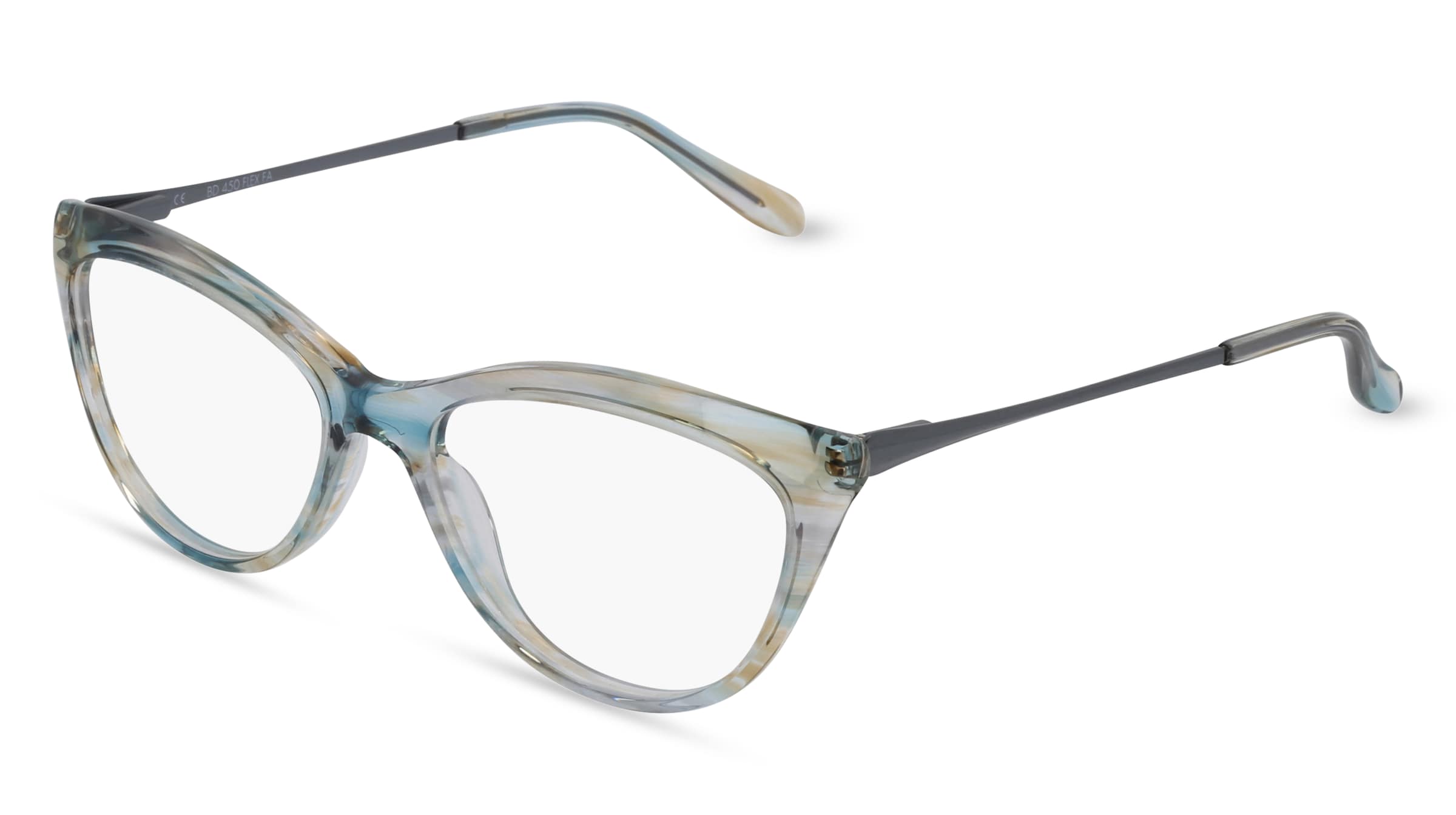 Fielmann BD 450 FLEX FA Damen-Brille inkl. Gläser Vollrand Butterfly Acetat-Gestell 52/16/135, Grün