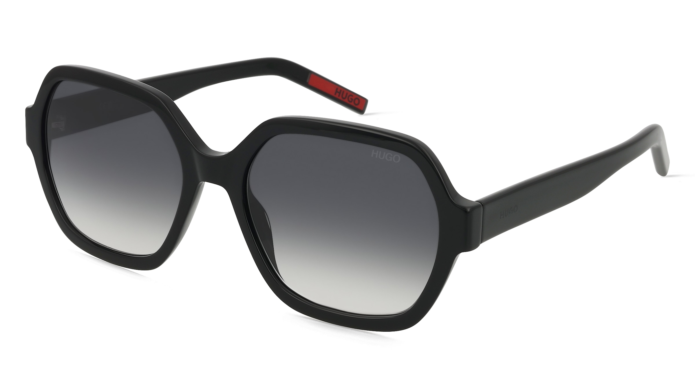 Hugo Boss Hugo Hg 1265/S Damen-Sonnenbrille Vollrand Geometrisch Acetat-Gestell, Schwarz