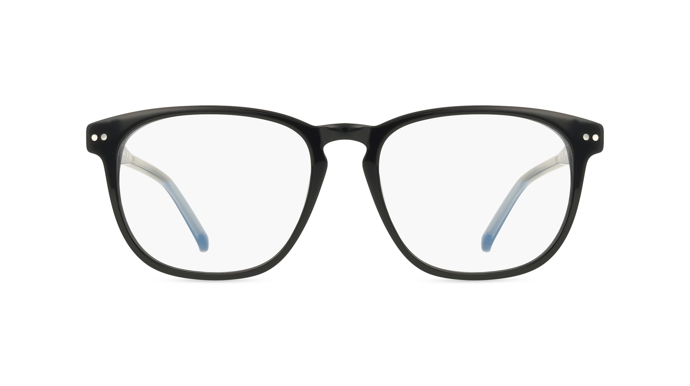 Hackett HE 304 Unisex-Brille inkl. Gläser Vollrand Eckig Acetat-Gestell 50mm/17mm/145mm, schwarz