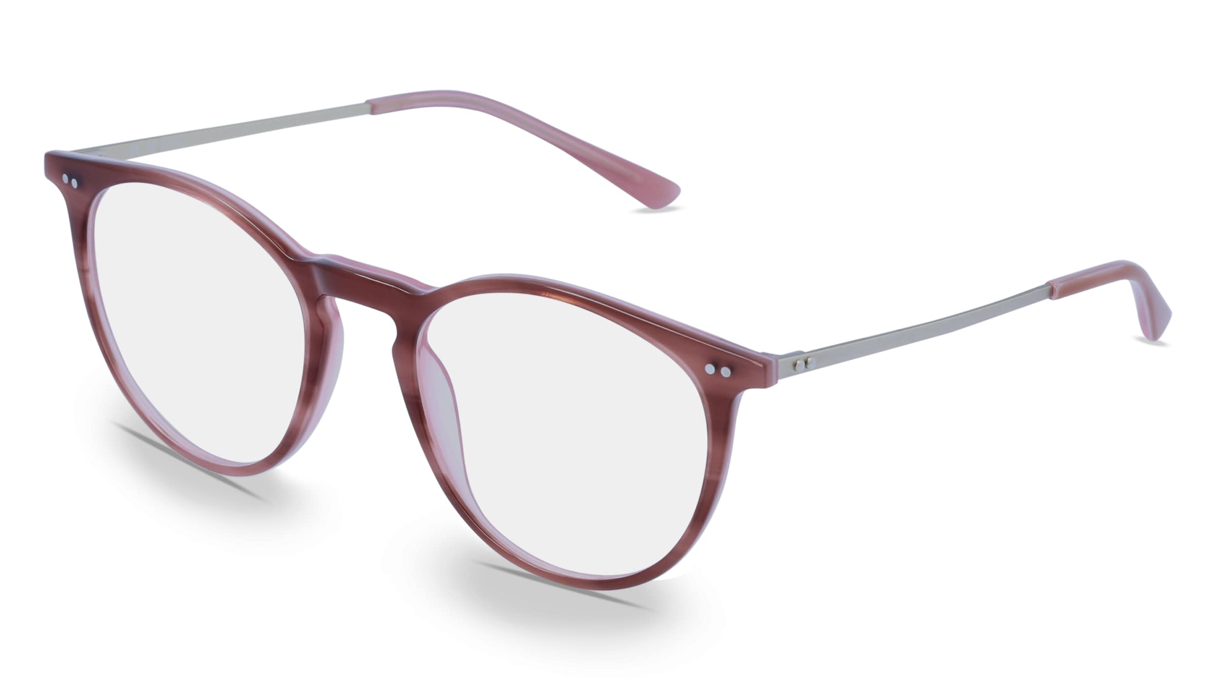 Fielmann BC 001 CL Damen-Brille inkl. Gläser Vollrand Panto Acetat-Gestell 52/20/145, Pink