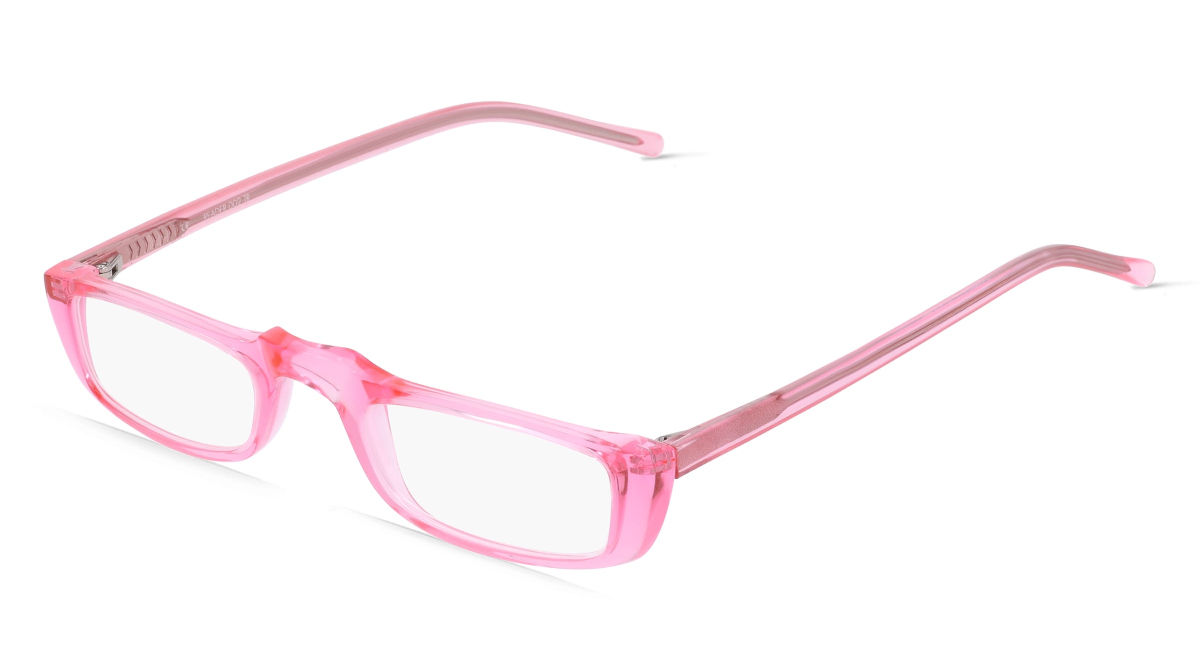 Fielmann READER 002 Unisex-Fertiglesebrille Vollrand Quadratisch Propionat-Gestell, Pink