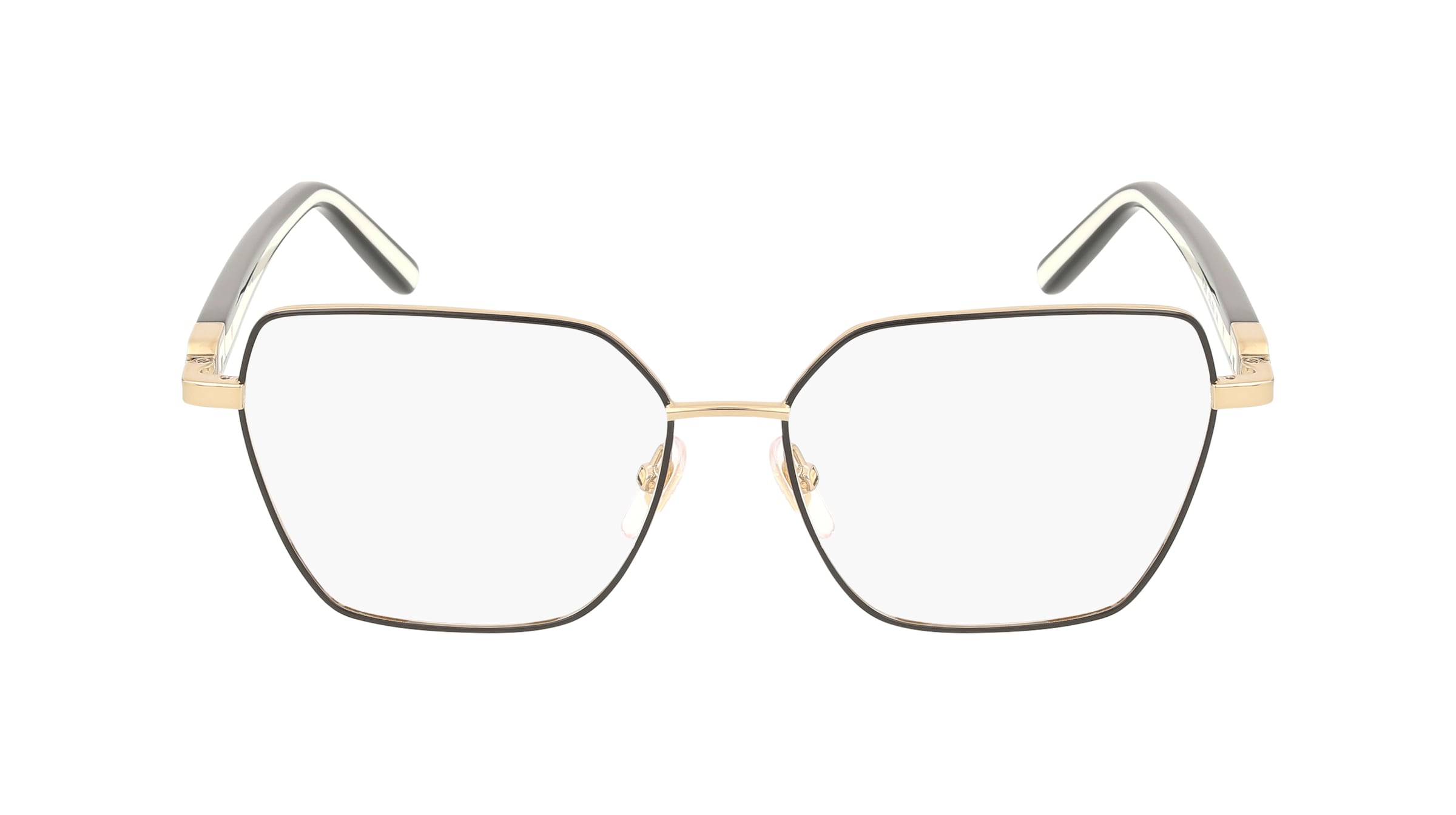 Furla VFU997 Damen-Brille inkl. Gläser Vollrand Quadratisch Edelstahl-Gestell 54/16/140, schwarz