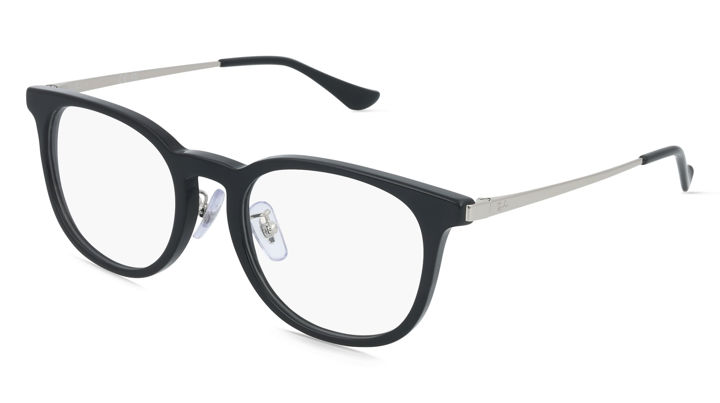 Ray-Ban RX5453D Unisex-Brille inkl. Gläser Vollrand Quadratisch Acetat-Gestell 52/20/145, Schwarz