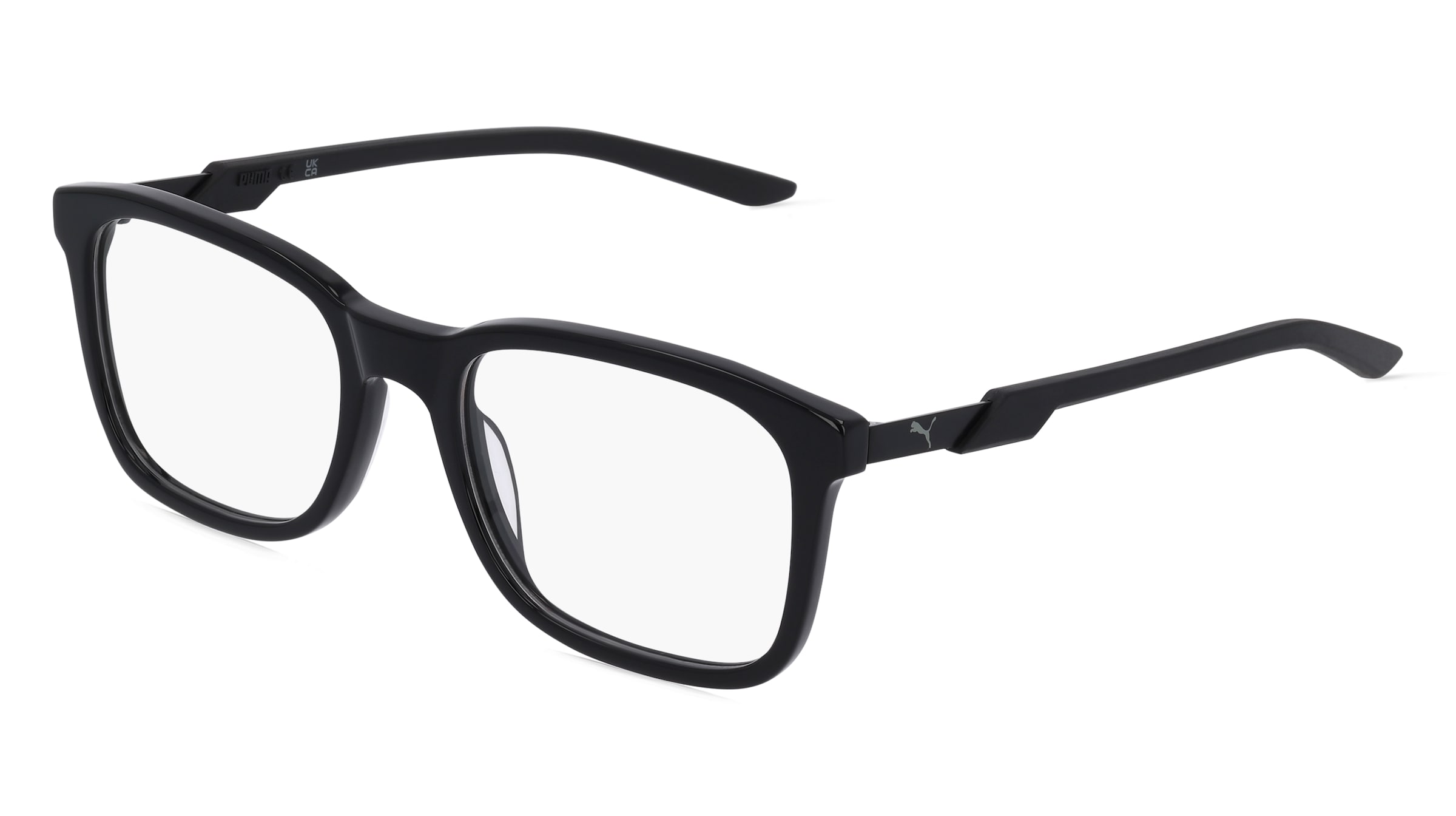 Puma PU 0382O Unisex-Brille inkl. Gläser Vollrand Quadratisch Acetat-Gestell 54/20/145, Schwarz