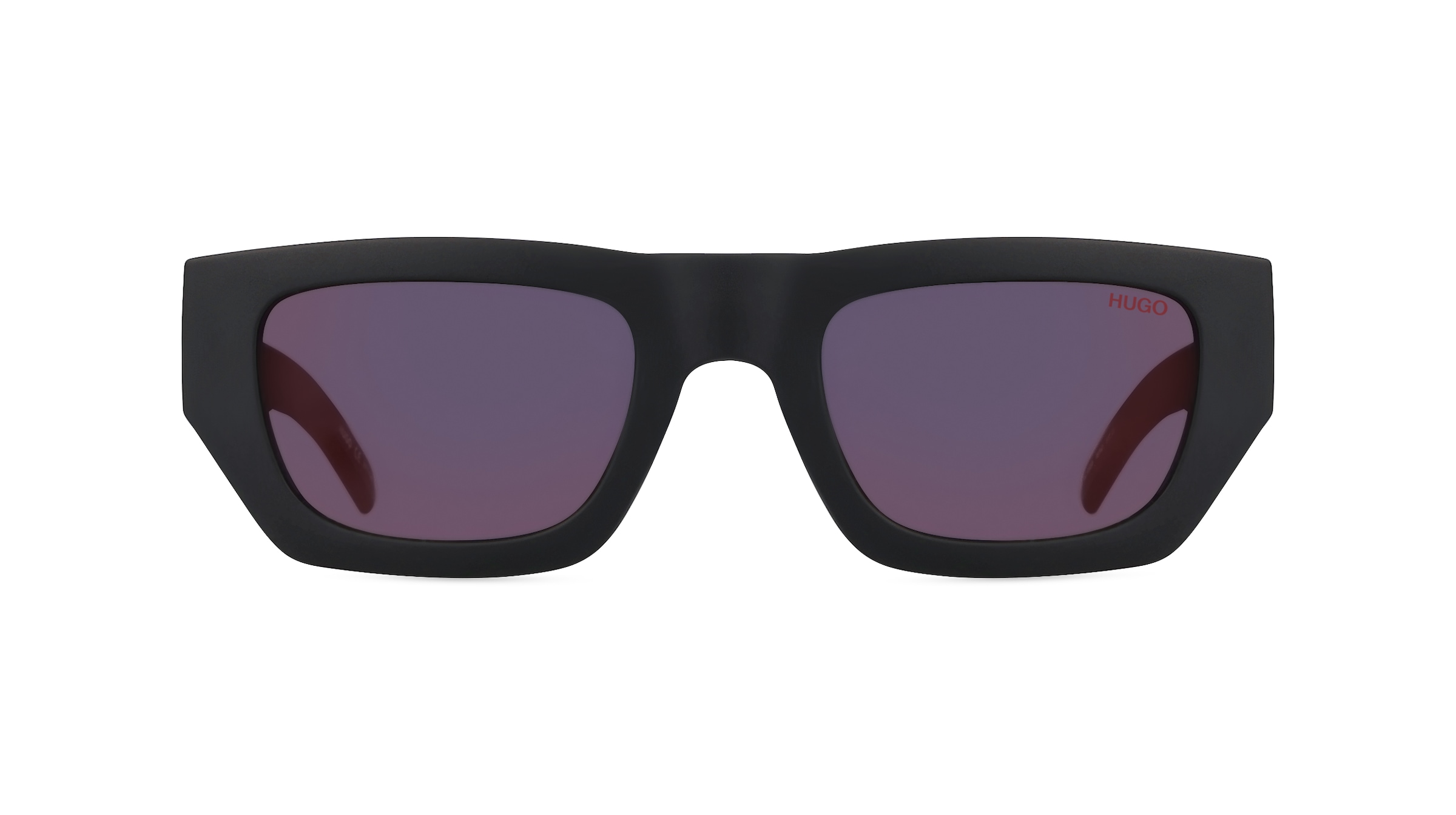 Hugo HG 1252/S Herren-Sonnenbrille Vollrand Eckig Kunststoff-Gestell, schwarz