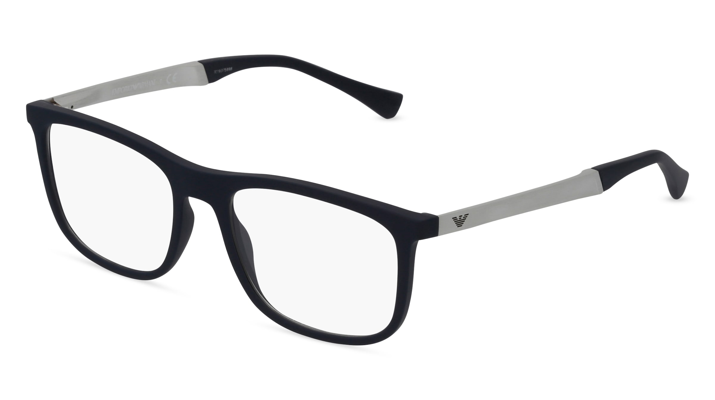 Emporio Armani EA3170 Herren-Brille inkl. Gläser Vollrand Quadratisch Kunststoff-Gestell 55/18/145, Blau