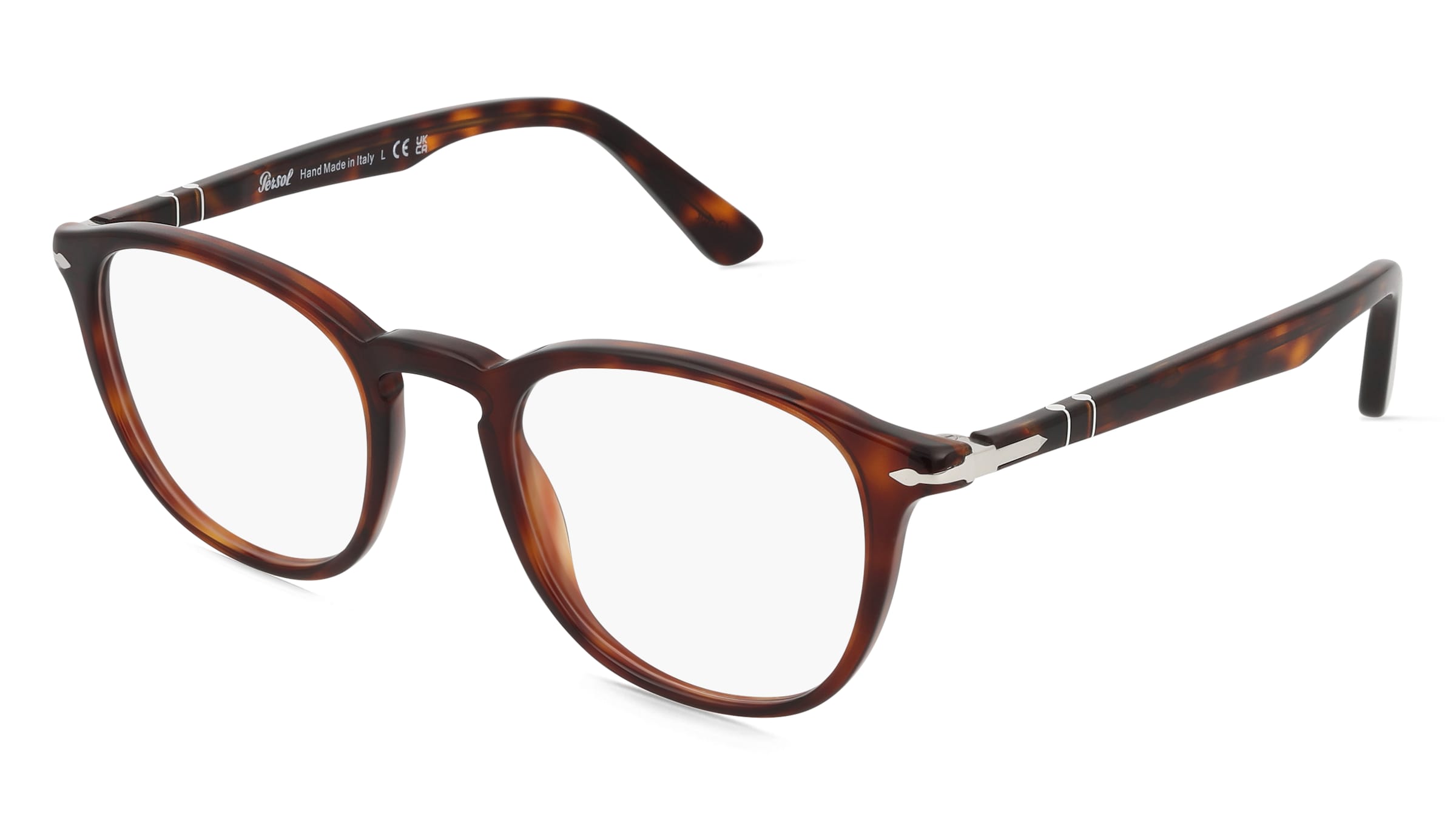 Persol 0PO3143V Herren-Brille inkl. Gläser Vollrand Quadratisch Acetat-Gestell 49/21/145, Havanna