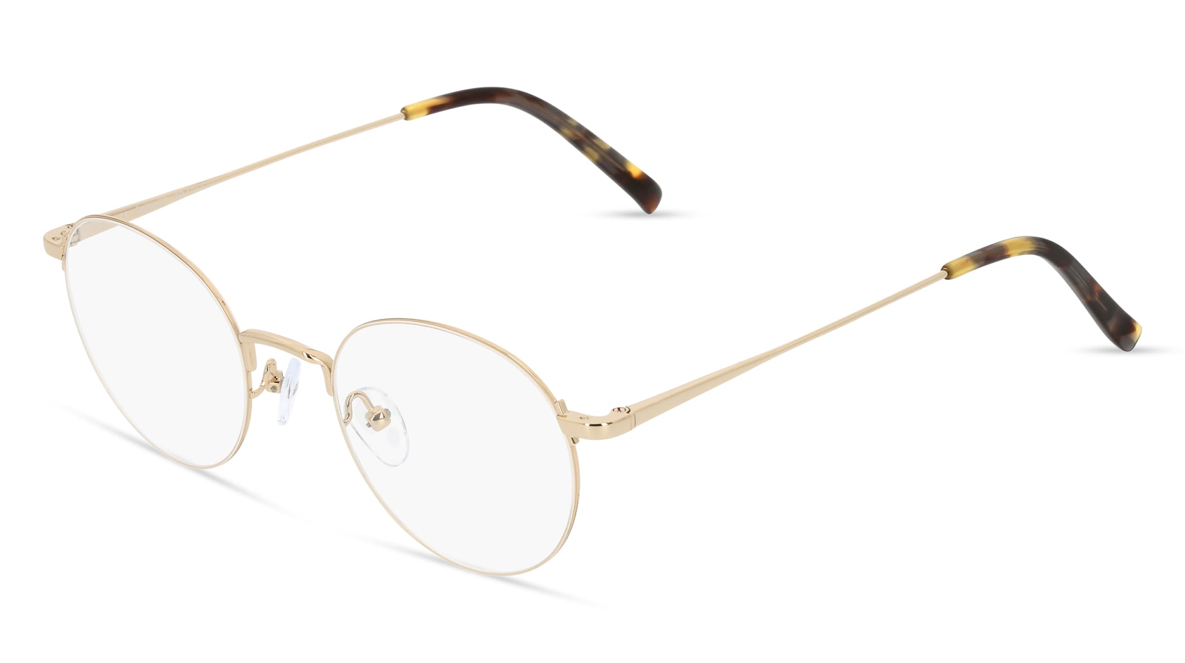 Fielmann BD 526 CL Unisex-Brille inkl. Gläser Vollrand Rund Metall-Gestell 49/20/145, Gold