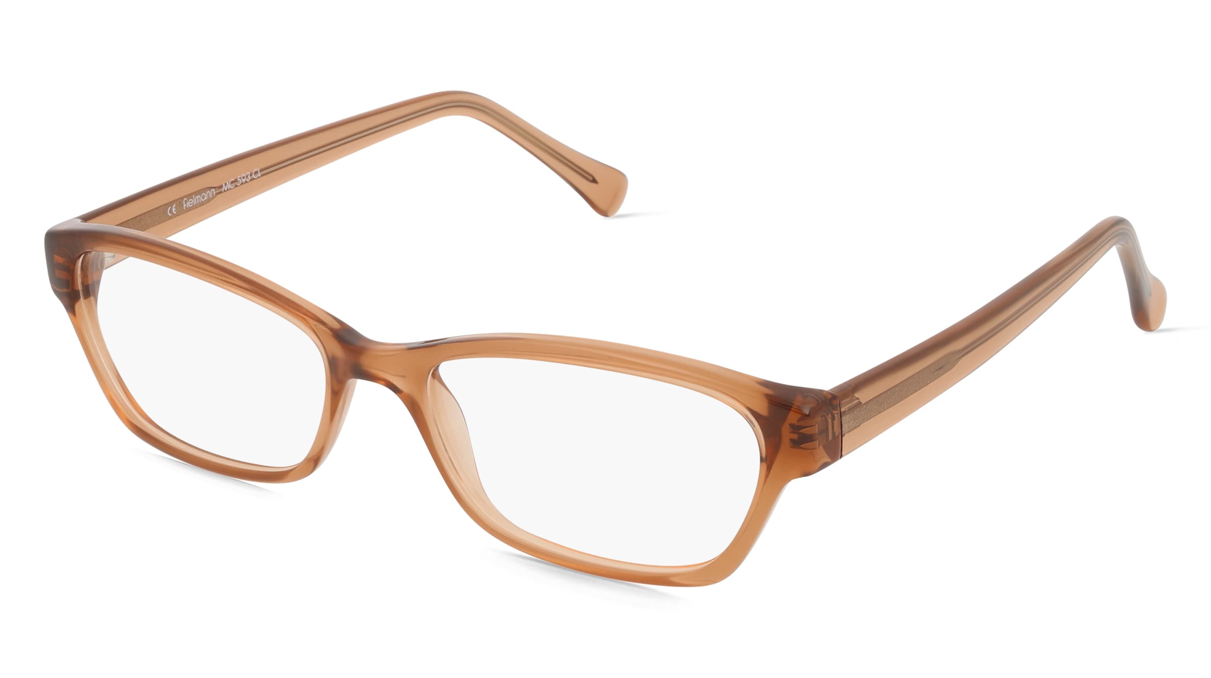 Fielmann MC 593 CL Damen-Brille inkl. Gläser Vollrand Butterfly Propionat-Gestell 52/16/135, Braun