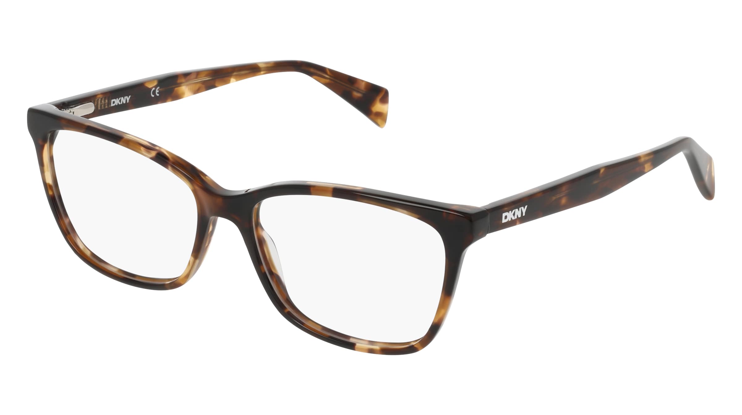 DKNY DK5097 Damen-Brille inkl. Gläser Vollrand Eckig Acetat-Gestell 53/15/140, Havanna