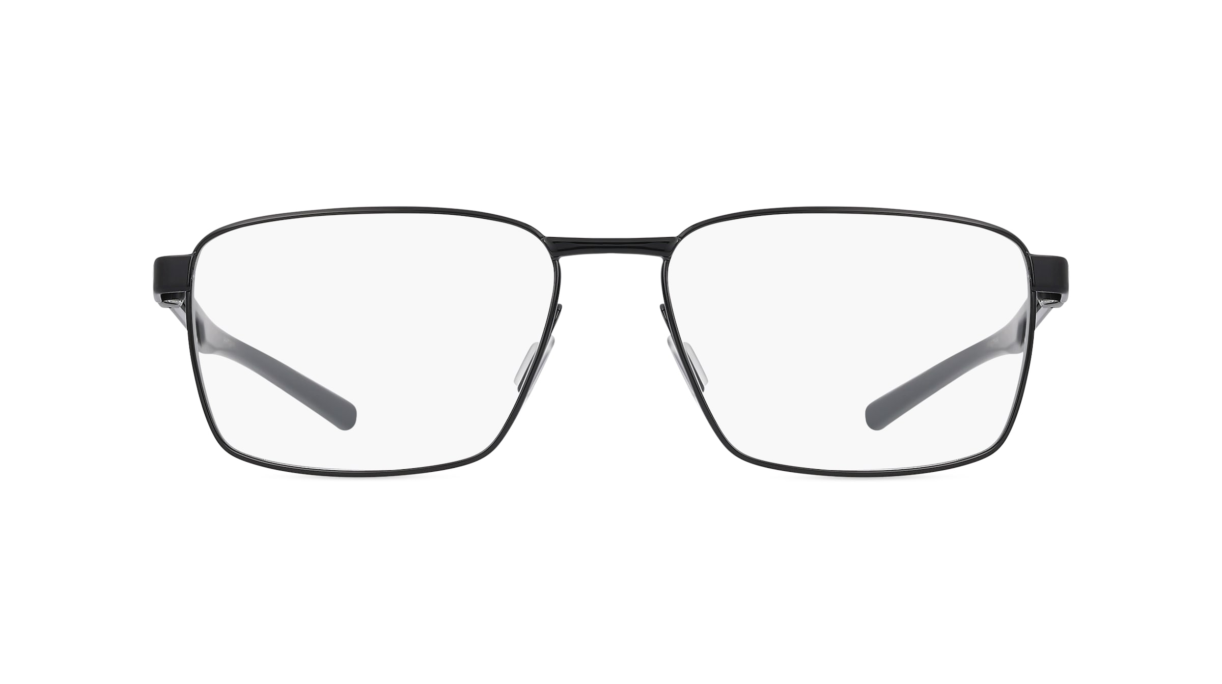 Porsche Design 8744 Unisex-Brille inkl. Gläser Vollrand Rechteckig Metall-Gestell 55mm/16mm/140mm, schwarz