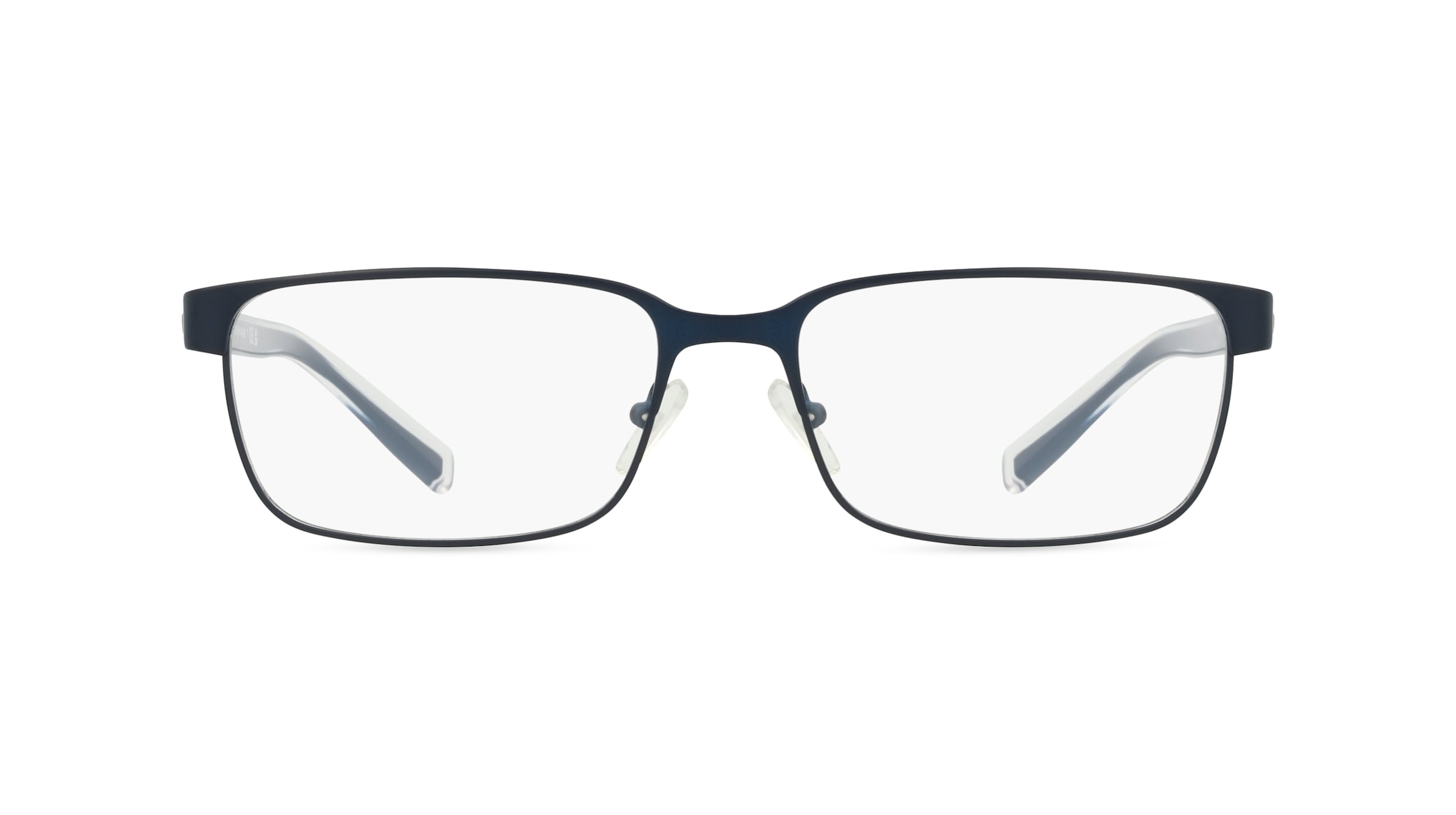 Armani Exchange AX1042 Herren-Brille inkl. Gläser Vollrand Rechteckig Metall-Gestell 56mm/18mm/140mm, blau