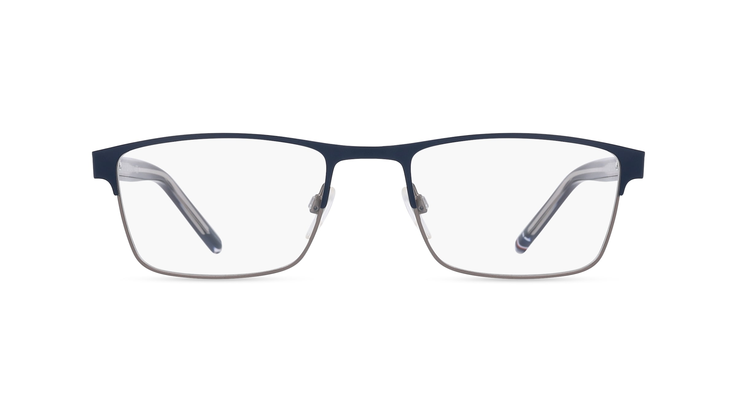 Tommy Hilfiger TH1944 Herren-Brille inkl. Gläser Vollrand Eckig Edelstahl-Gestell 55mm/20mm/145mm, blau