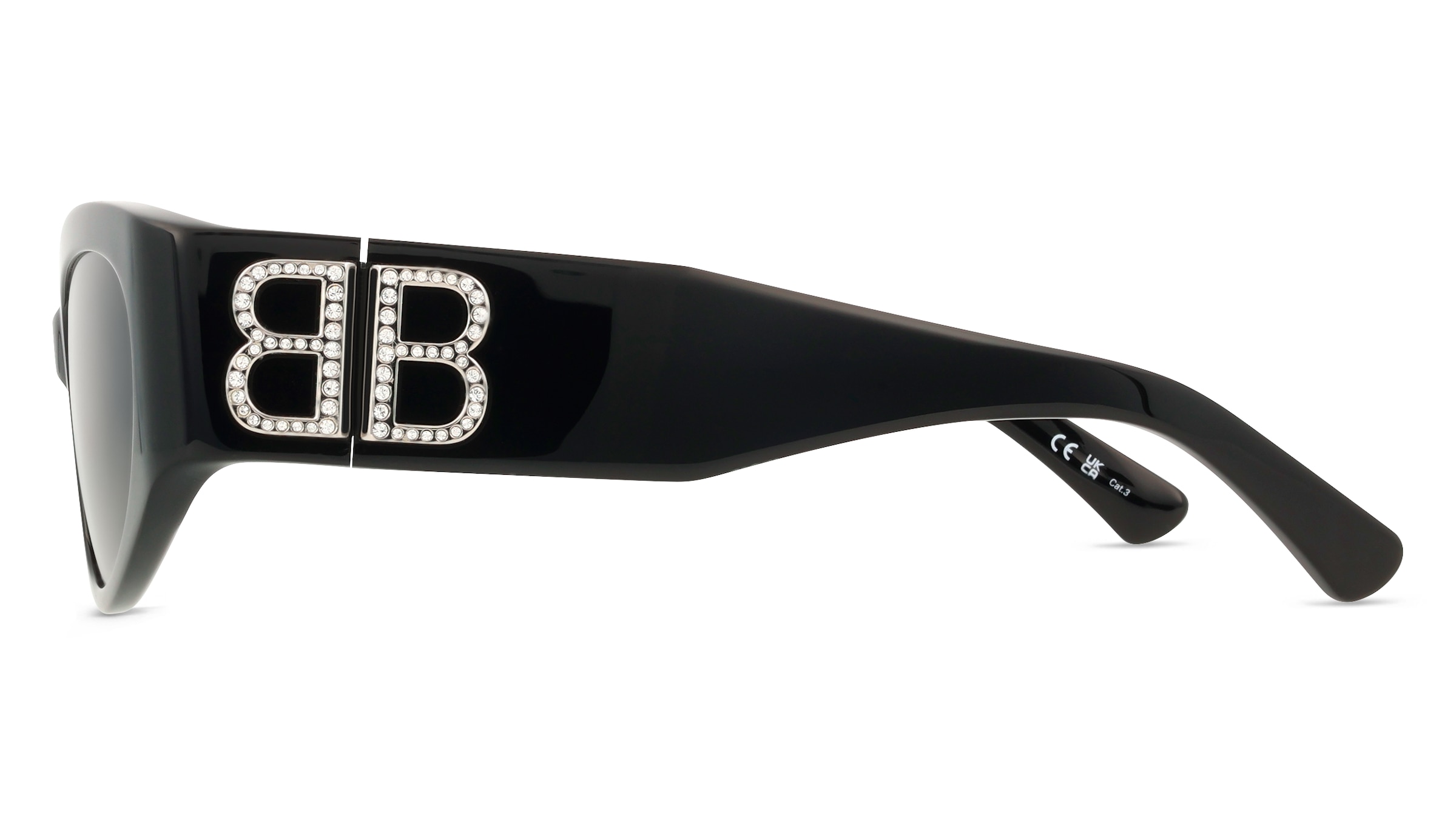 Thumbnail - Balenciaga BB0324SK Damen-Sonnenbrille Vollrand Oval Acetat-Gestell, Schwarz