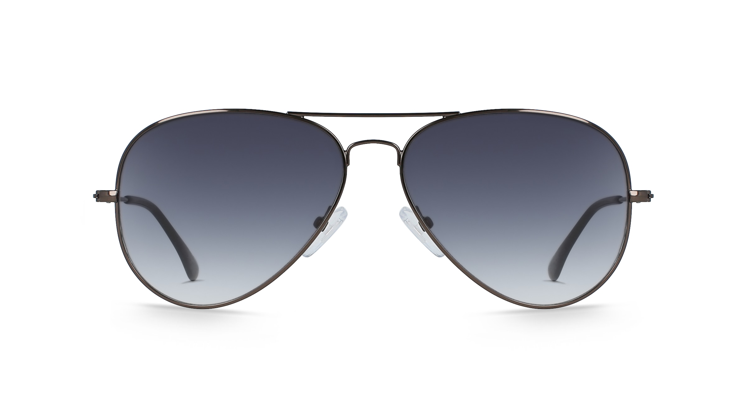 Fielmann BD 277 SUN CL Unisex-Sonnenbrille Vollrand Pilot Edelstahl-Gestell, grau