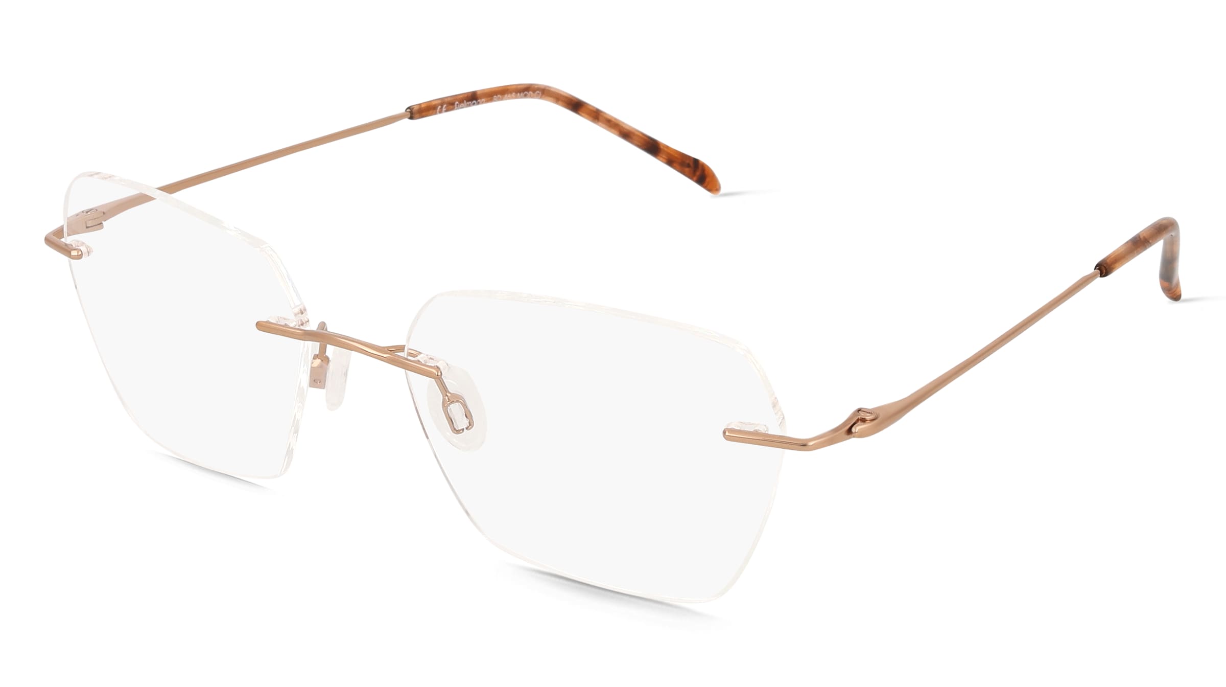 Fielmann BD 465 MOD CL Damen-Brille inkl. Gläser Randlos Geometrisch Edelstahl-Gestell 52/18/135, Bronze