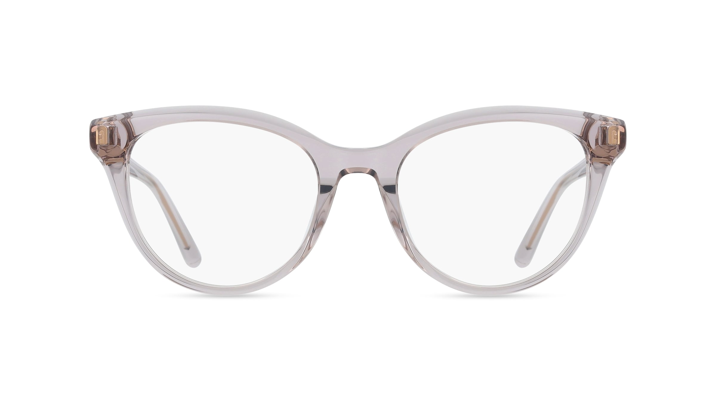 Furla VFU877 Damen-Brille inkl. Gläser Vollrand Rund Kunststoff-Gestell 51/19/140, grau