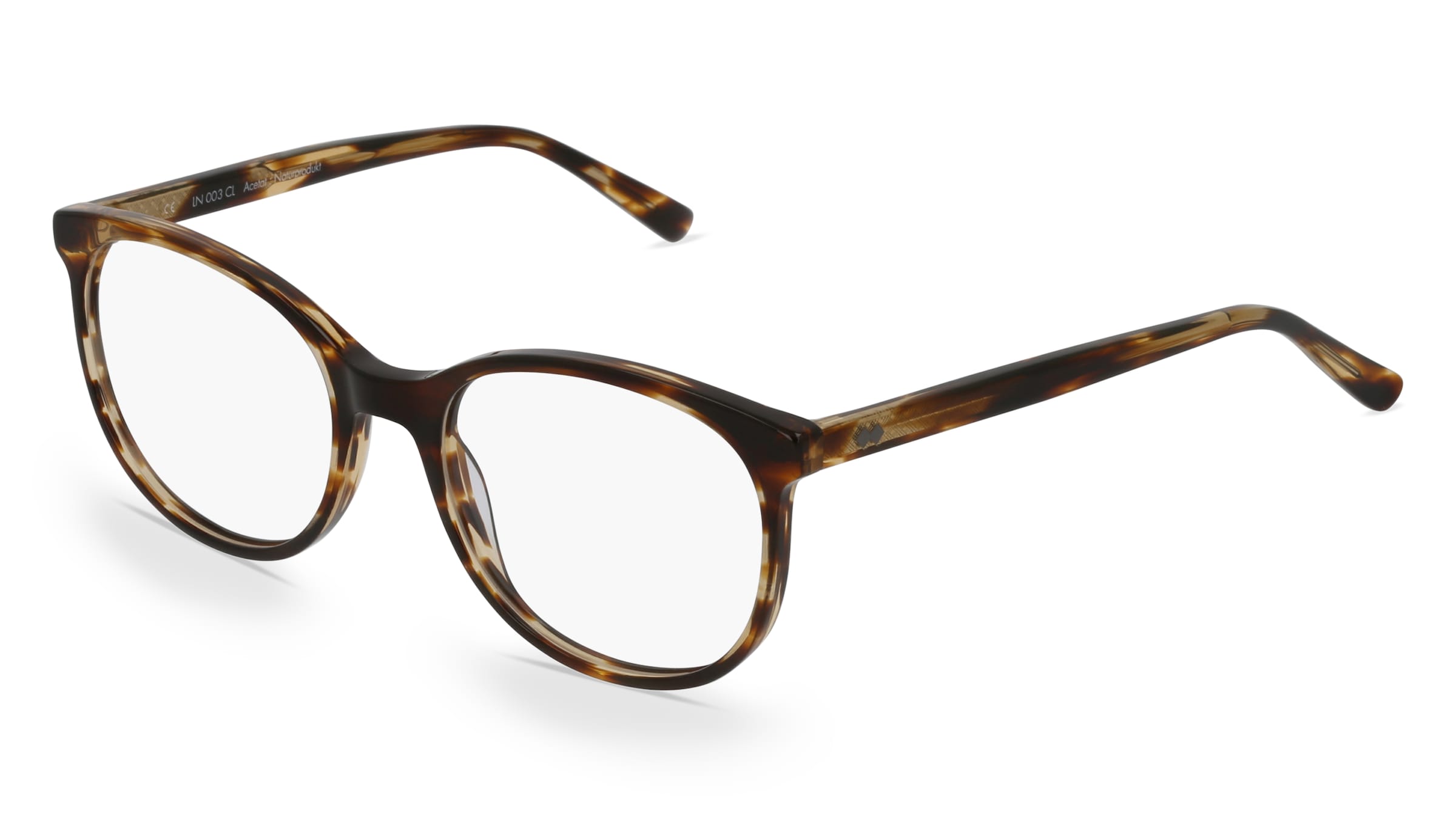 Fielmann LN 003 CL Damen-Brille inkl. Gläser Vollrand Panto Acetat-Gestell 53/18/140, Havanna