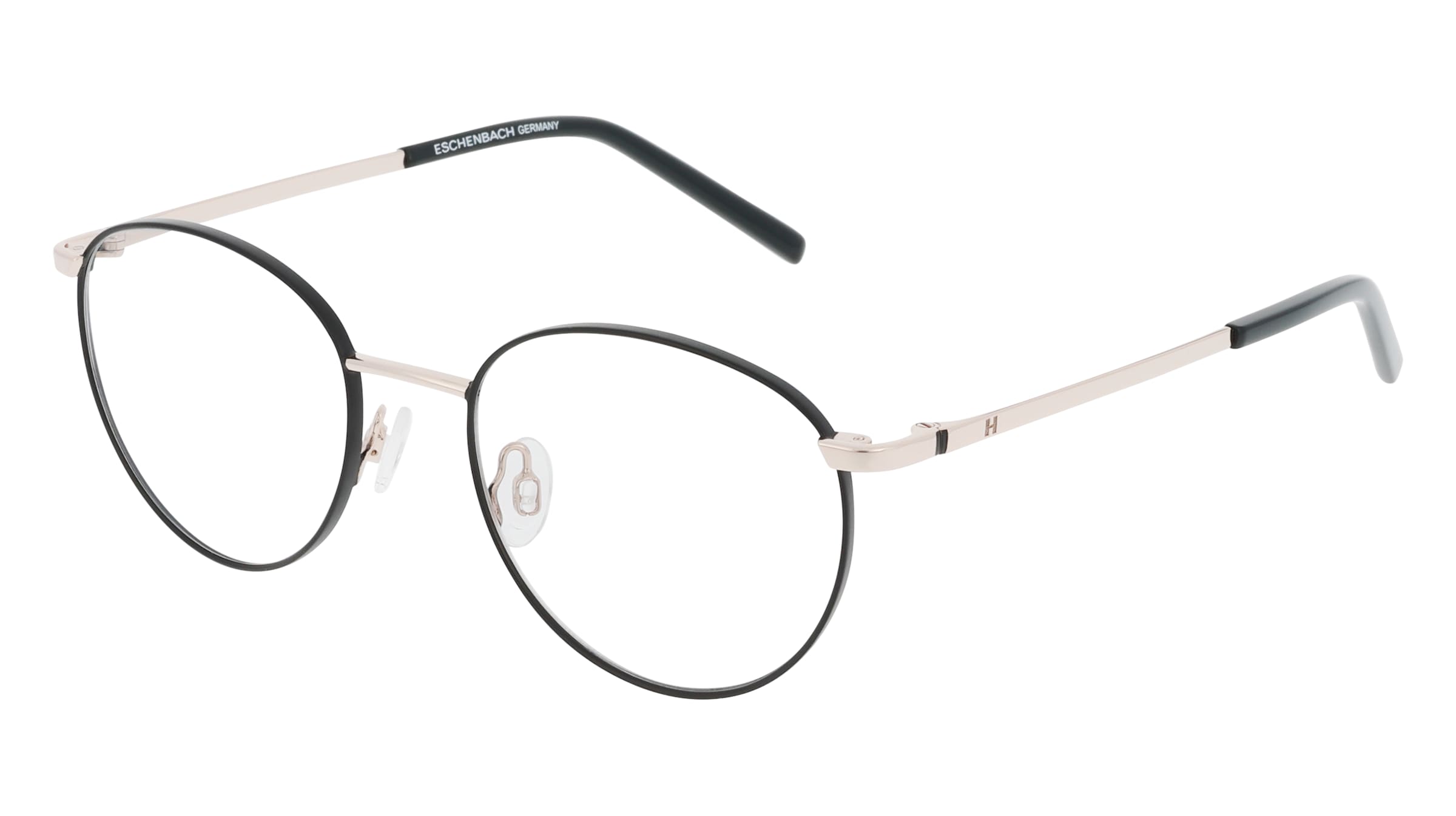 HUMPHREY’S eyewear 582411 Unisex-Brille inkl. Gläser Vollrand Panto Metall-Gestell 49/18/140, Gold