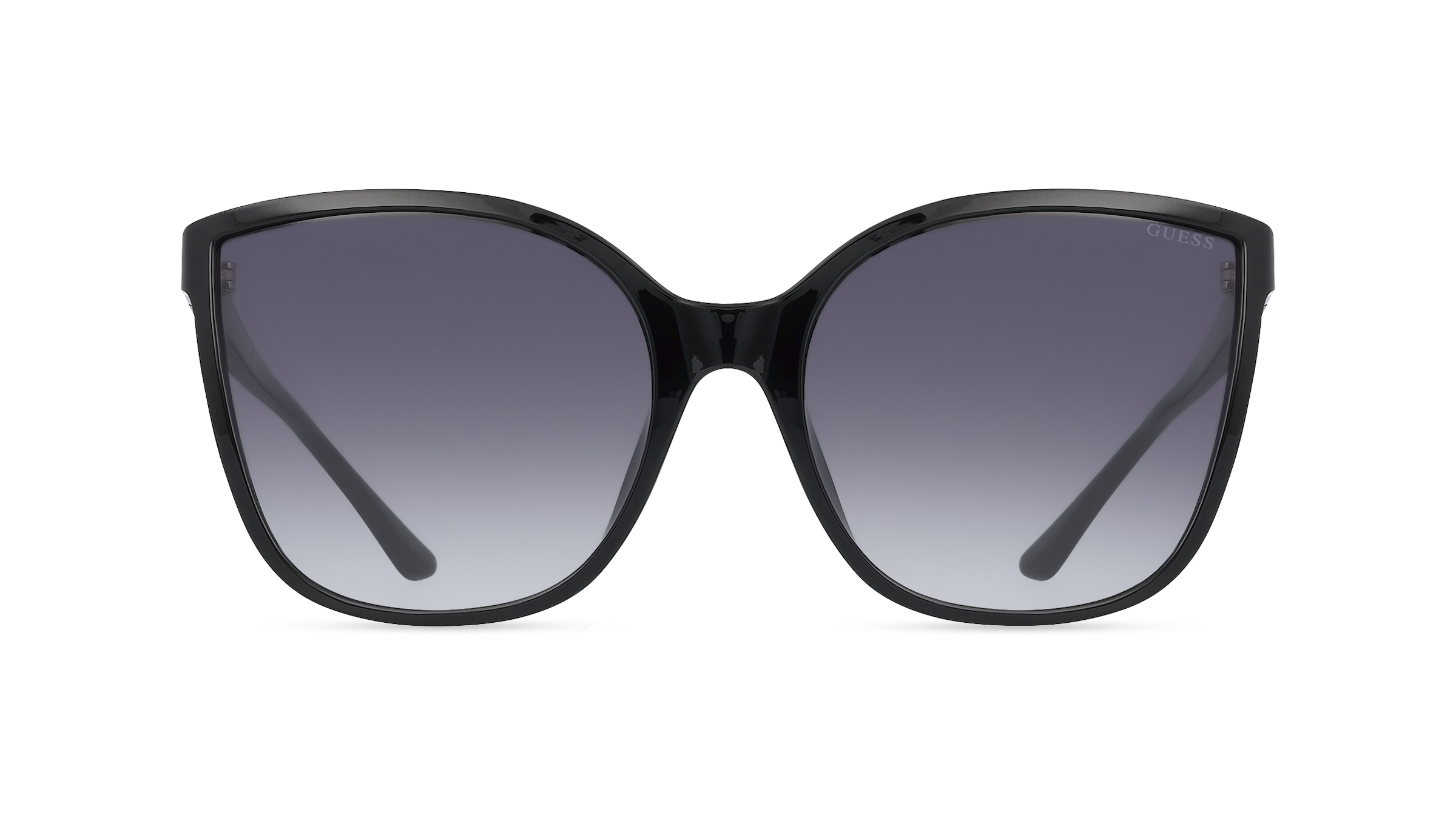 Guess GU7748 Damen-Sonnenbrille Vollrand Butterfly Kunststoff-Gestell, schwarz