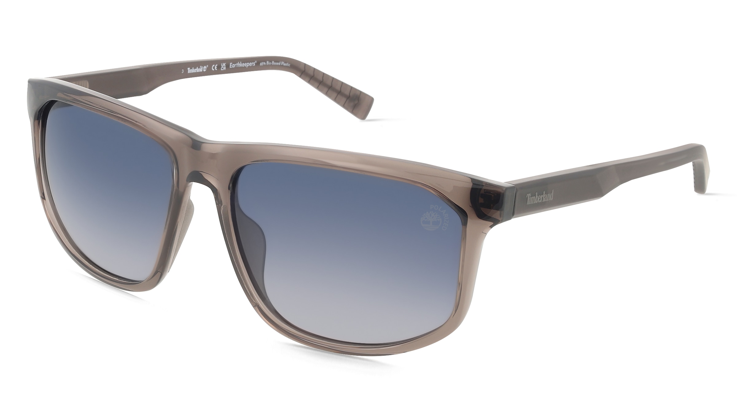 Timberland TB00036-H Herren-Sonnenbrille Vollrand Eckig Kunststoff-Gestell, Grau