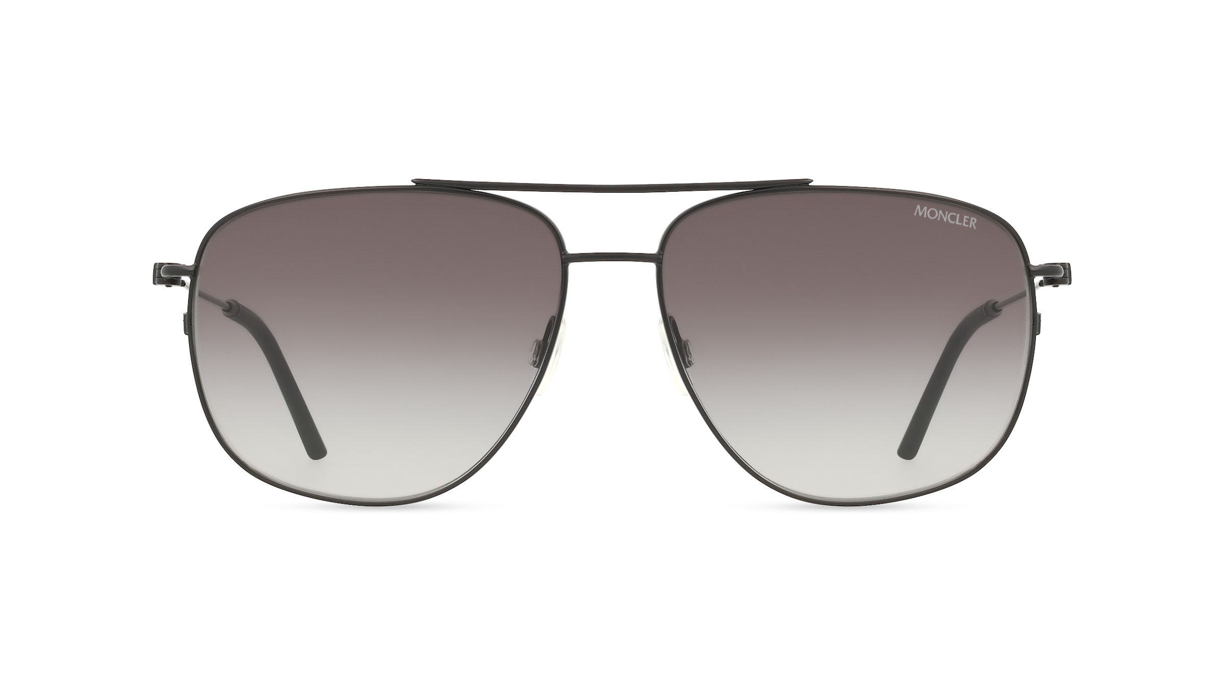 Moncler ME4004 Unisex-Sonnenbrille Vollrand Pilot Metall-Gestell, Schwarz
