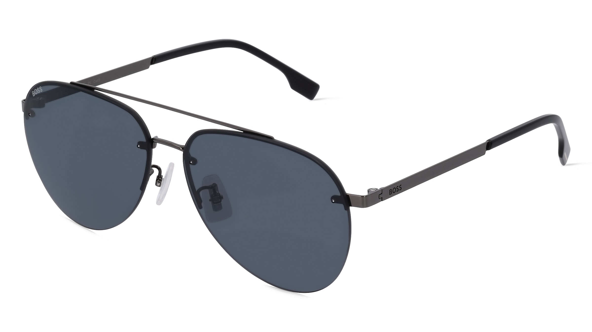 Boss 1537/F/SK Herren-Sonnenbrille Vollrand Pilot Metall-Gestell, Grau